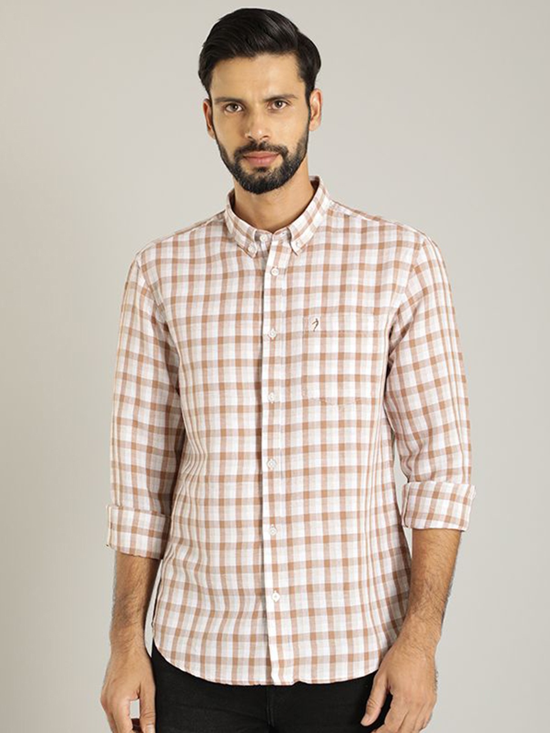 Indian Terrain Men India Slim Button-Down Collar Tartan Checked Slim Fit Casual Shirt, Brown
Indian Terrain Men India Slim Button-Down Collar Tartan Checked Slim Fit Casual Shirt, Brown