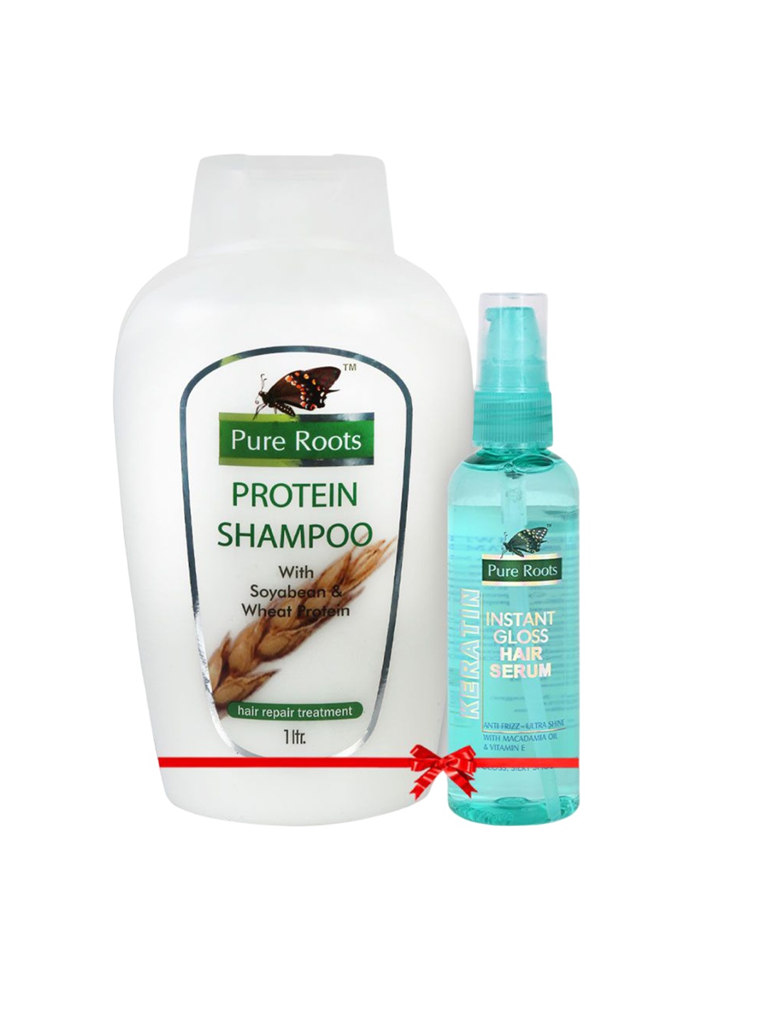 pure roots Set of Protein Shampoo 1 litre & Keratin Instant Gloss Hair Serum 100ml, White
pure roots Set of Protein Shampoo 1 litre & Keratin Instant Gloss Hair Serum 100ml, White