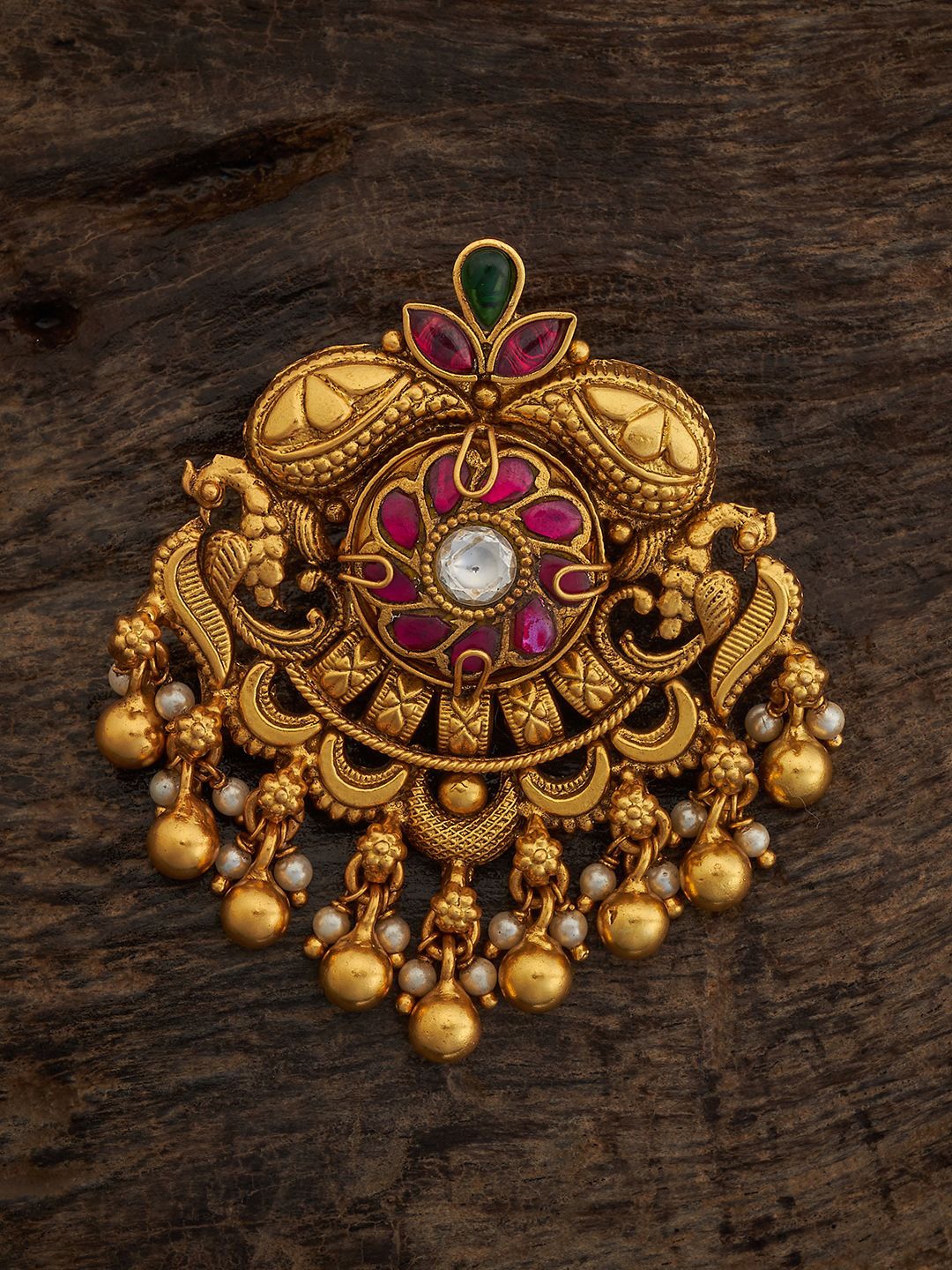Kushal's Fashion Jewellery Gold Plated 92.5 Pure Silver Artificial Stones Temple Pendant
Kushal's Fashion Jewellery Gold Plated 92.5 Pure Silver Artificial Stones Temple Pendant