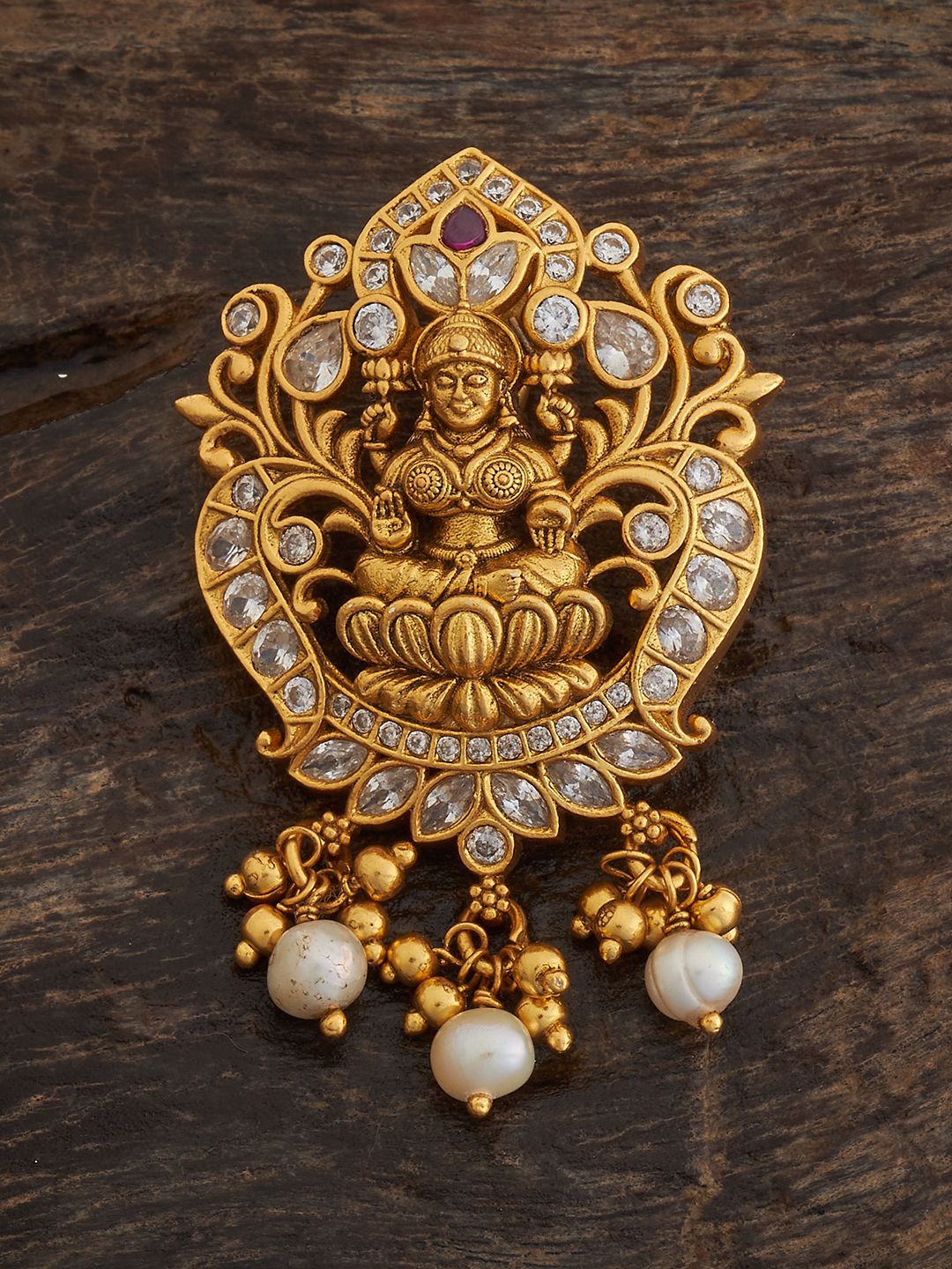 Kushal's Fashion Jewellery 92.5 Pure Silver Gold-Plated Cubic Zirconia Studded Pendant
Kushal's Fashion Jewellery 92.5 Pure Silver Gold-Plated Cubic Zirconia Studded Pendant