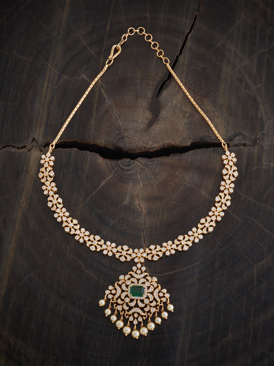 Kushal's Fashion Jewellery Copper Gold-Plated Cubic Zirconia Studded Statement Necklace
Kushal's Fashion Jewellery Copper Gold-Plated Cubic Zirconia Studded Statement Necklace