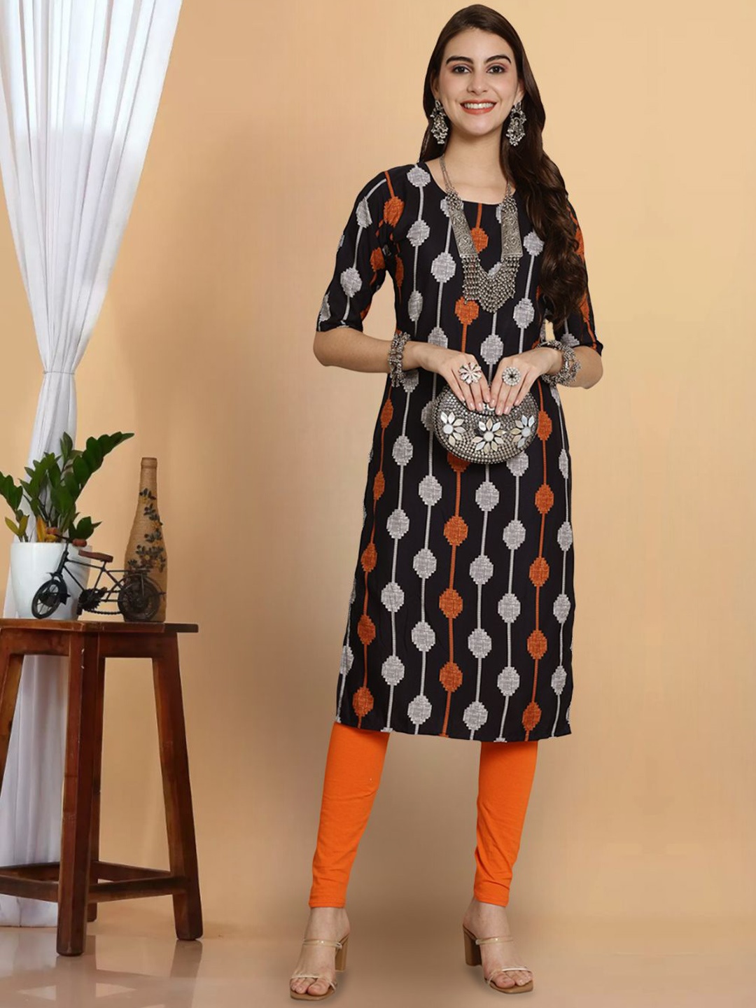 7Threads Women Ethnic Motifs Printed Flared Sleeves Thread Work Floral Crepe Anarkali Kurta, Multi
7Threads Women Ethnic Motifs Printed Flared Sleeves Thread Work Floral Crepe Anarkali Kurta, Multi