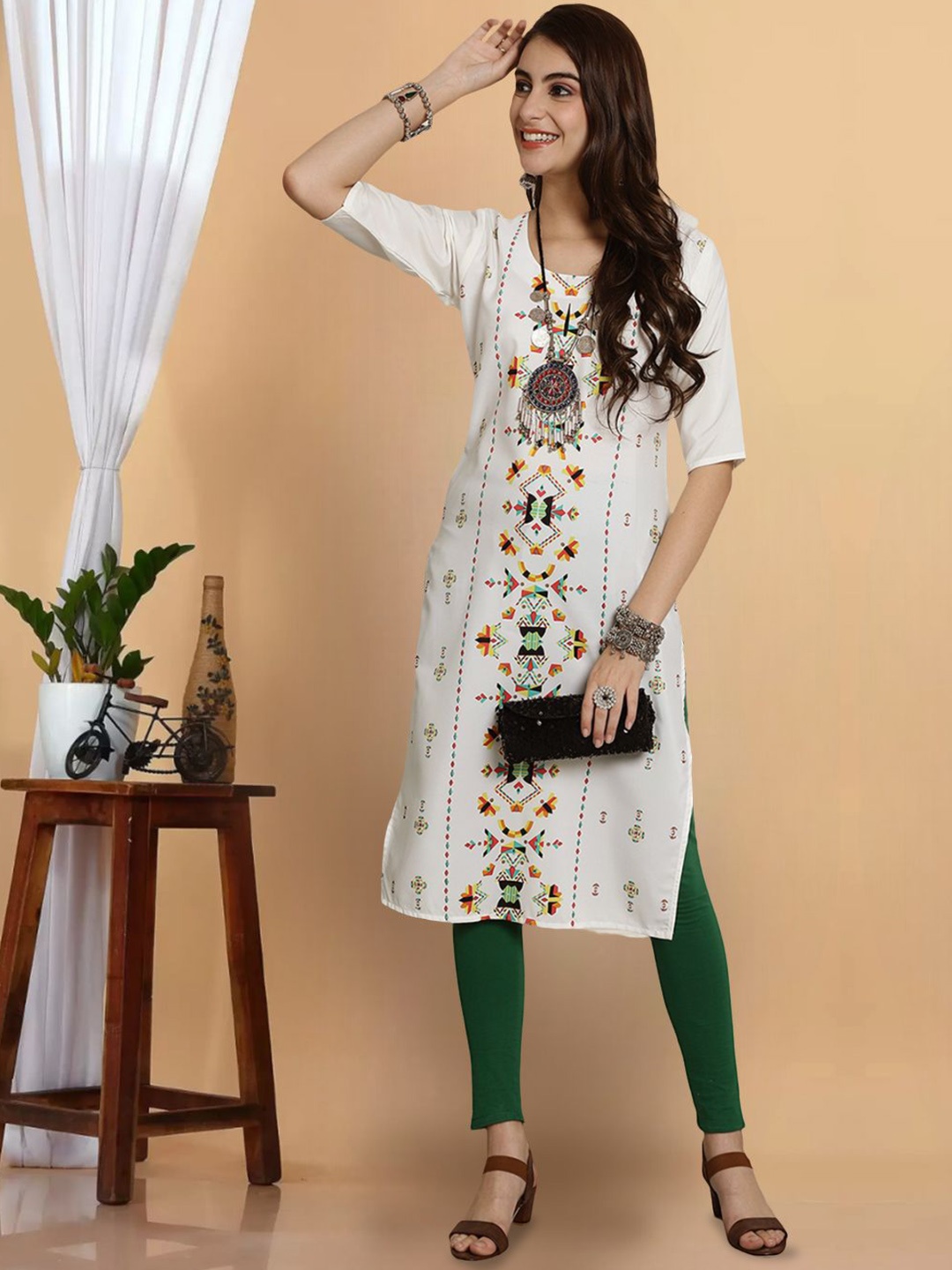 7Threads Women Floral Printed Flared Sleeves Sequinned Floral Crepe Anarkali Kurta, Multi
7Threads Women Floral Printed Flared Sleeves Sequinned Floral Crepe Anarkali Kurta, Multi