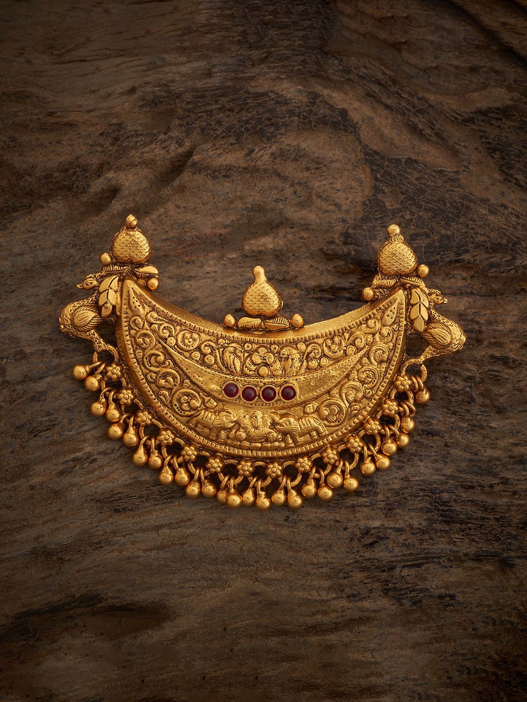 Kushal's Fashion Jewellery 92.5 Pure Silver Gold-Plated Stones Studded Temple Pendant
Kushal's Fashion Jewellery 92.5 Pure Silver Gold-Plated Stones Studded Temple Pendant
