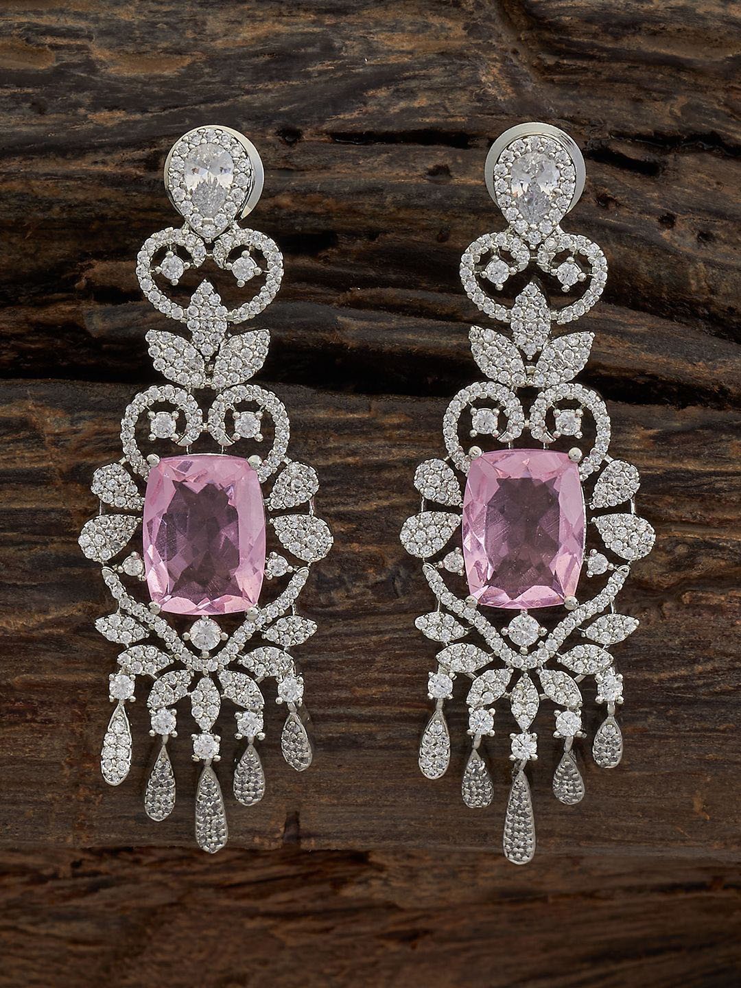 Kushal's Fashion Jewellery Classic Rhodium-Plated Cubic Zirconia Drop Earrings, Pink
Kushal's Fashion Jewellery Classic Rhodium-Plated Cubic Zirconia Drop Earrings, Pink
