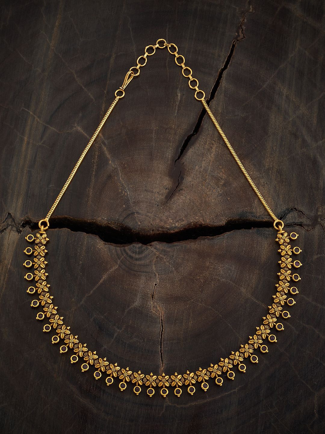 Kushal's Fashion Jewellery Copper Gold-Plated Artificial Stones Studded Antique Necklace
Kushal's Fashion Jewellery Copper Gold-Plated Artificial Stones Studded Antique Necklace