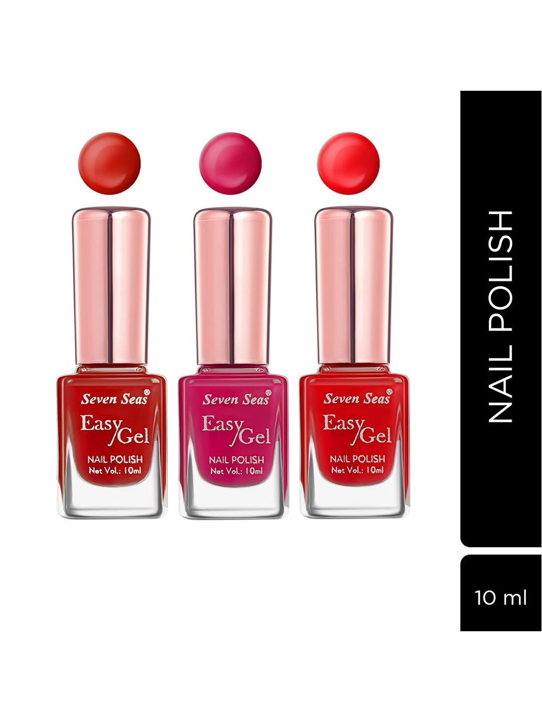 Seven Seas Set of 3 Easy Gel Long Lasting Nail Polishes 10ml Each - 206 + 209 + 224, Pink
Seven Seas Set of 3 Easy Gel Long Lasting Nail Polishes 10ml Each - 206 + 209 + 224, Pink