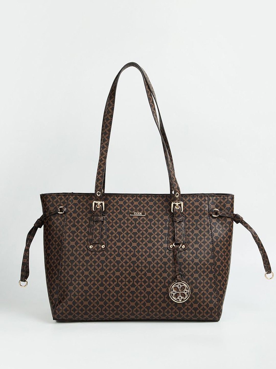 CODE by Lifestyle Geometric Structured Shoulder Bag with Cut Work, Coffee brown
CODE by Lifestyle Geometric Structured Shoulder Bag with Cut Work, Coffee brown