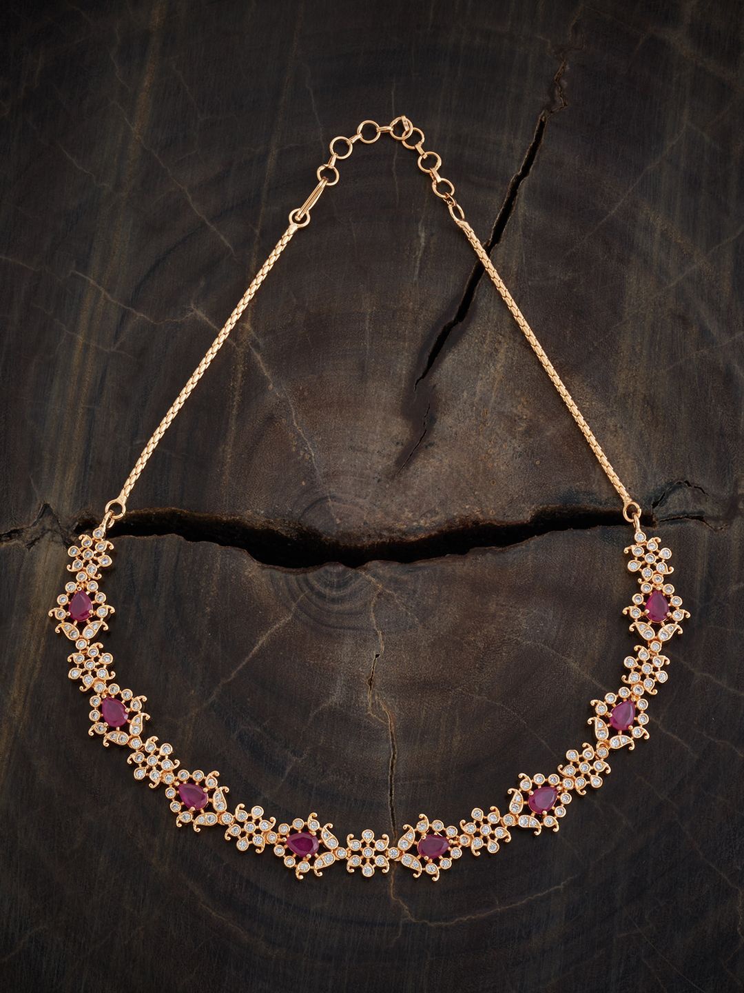 Kushal's Fashion Jewellery Copper Gold-Plated Cubic Zirconia Stones Studded Necklace
Kushal's Fashion Jewellery Copper Gold-Plated Cubic Zirconia Stones Studded Necklace