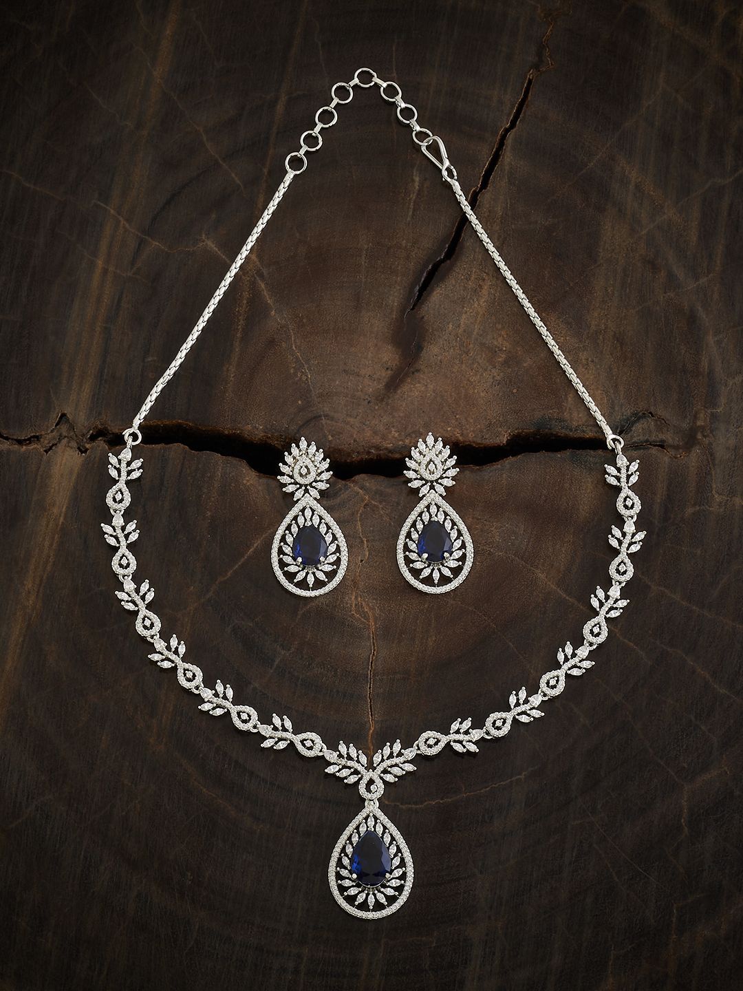 Kushal's Fashion Jewellery Rhodium-Plated Cubic Zirconia-Studded Jewellery Set, Silver
Kushal's Fashion Jewellery Rhodium-Plated Cubic Zirconia-Studded Jewellery Set, Silver