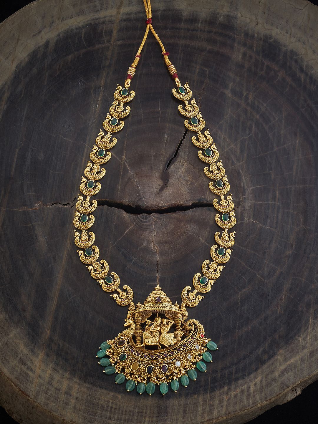 Kushal's Fashion Jewellery 92.5 Sterling Silver Gold Plated Temple Stones Studded Necklace
Kushal's Fashion Jewellery 92.5 Sterling Silver Gold Plated Temple Stones Studded Necklace