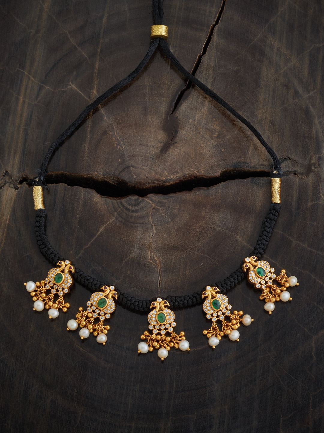 Kushal's Fashion Jewellery 92.5 Pure Silver Gold-Plated Artificial Stones Temple Necklace
Kushal's Fashion Jewellery 92.5 Pure Silver Gold-Plated Artificial Stones Temple Necklace