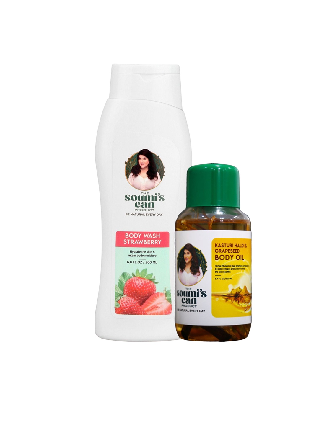 THE SOUMI'S CAN PRODUCT Body Wash Strawberry Kasturi Haldi & Grapeseed Body Oil- 400ml, Brown
THE SOUMI'S CAN PRODUCT Body Wash Strawberry Kasturi Haldi & Grapeseed Body Oil- 400ml, Brown