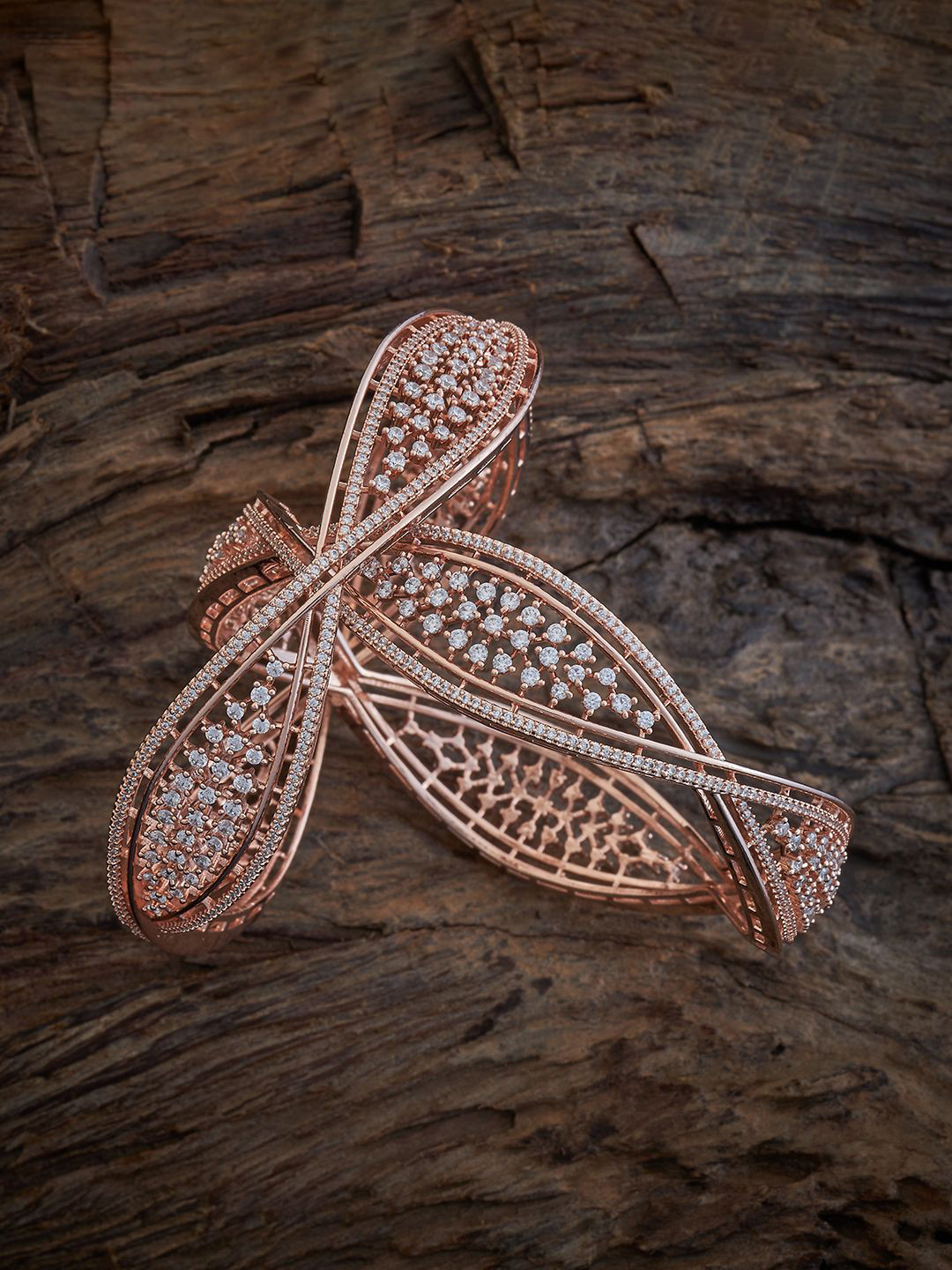 Kushal's Fashion Jewellery Set Of 2 Rose Gold-Plated American Diamond Studded Bangles
Kushal's Fashion Jewellery Set Of 2 Rose Gold-Plated American Diamond Studded Bangles
