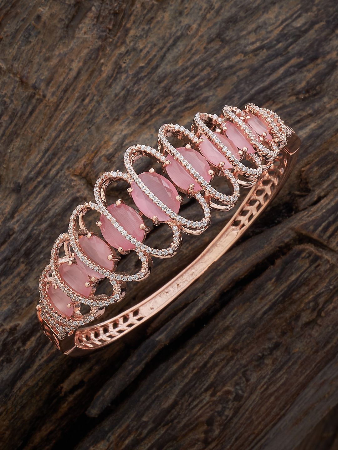 Kushal's Fashion Women Jewellery Cubic Zirconia Rose Gold-Plated Bangle-Style Bracelet
Kushal's Fashion Women Jewellery Cubic Zirconia Rose Gold-Plated Bangle-Style Bracelet