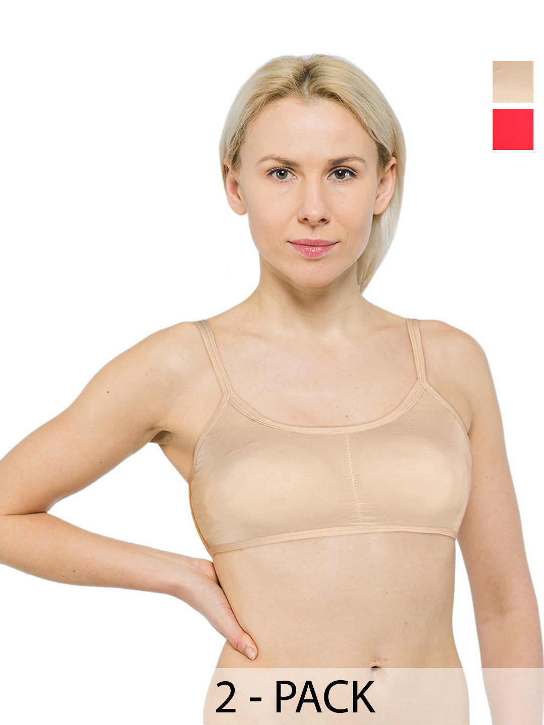 ComfyStyle Pack Of 2 Bra Full Coverage Underwired Lightly Padded Training or Gym Bra, Beige
ComfyStyle Pack Of 2 Bra Full Coverage Underwired Lightly Padded Training or Gym Bra, Beige