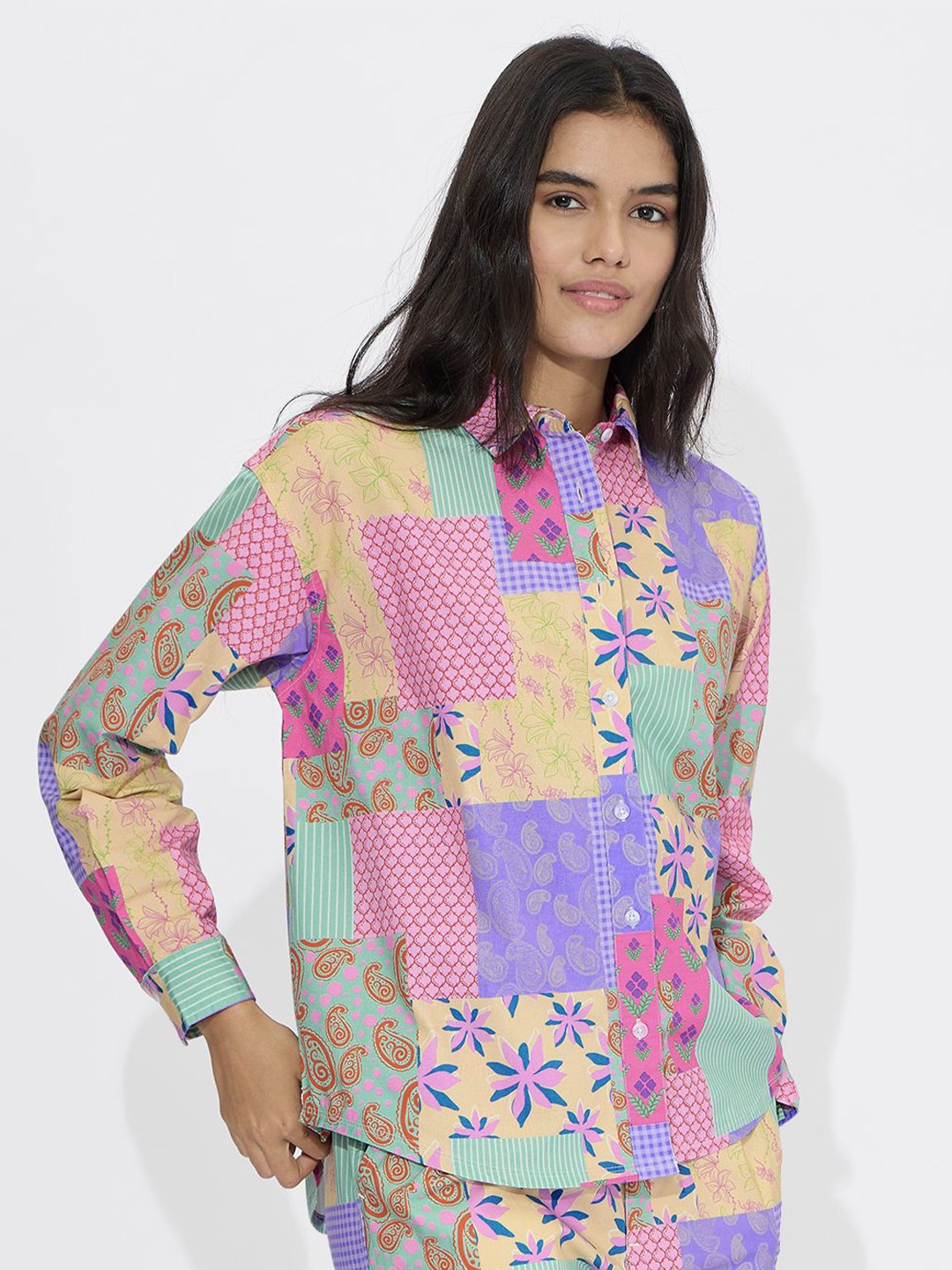 The Souled Store Women Spread Collar Floral Printed Cotton Oversized Casual Shirt, Blue
The Souled Store Women Spread Collar Floral Printed Cotton Oversized Casual Shirt, Blue