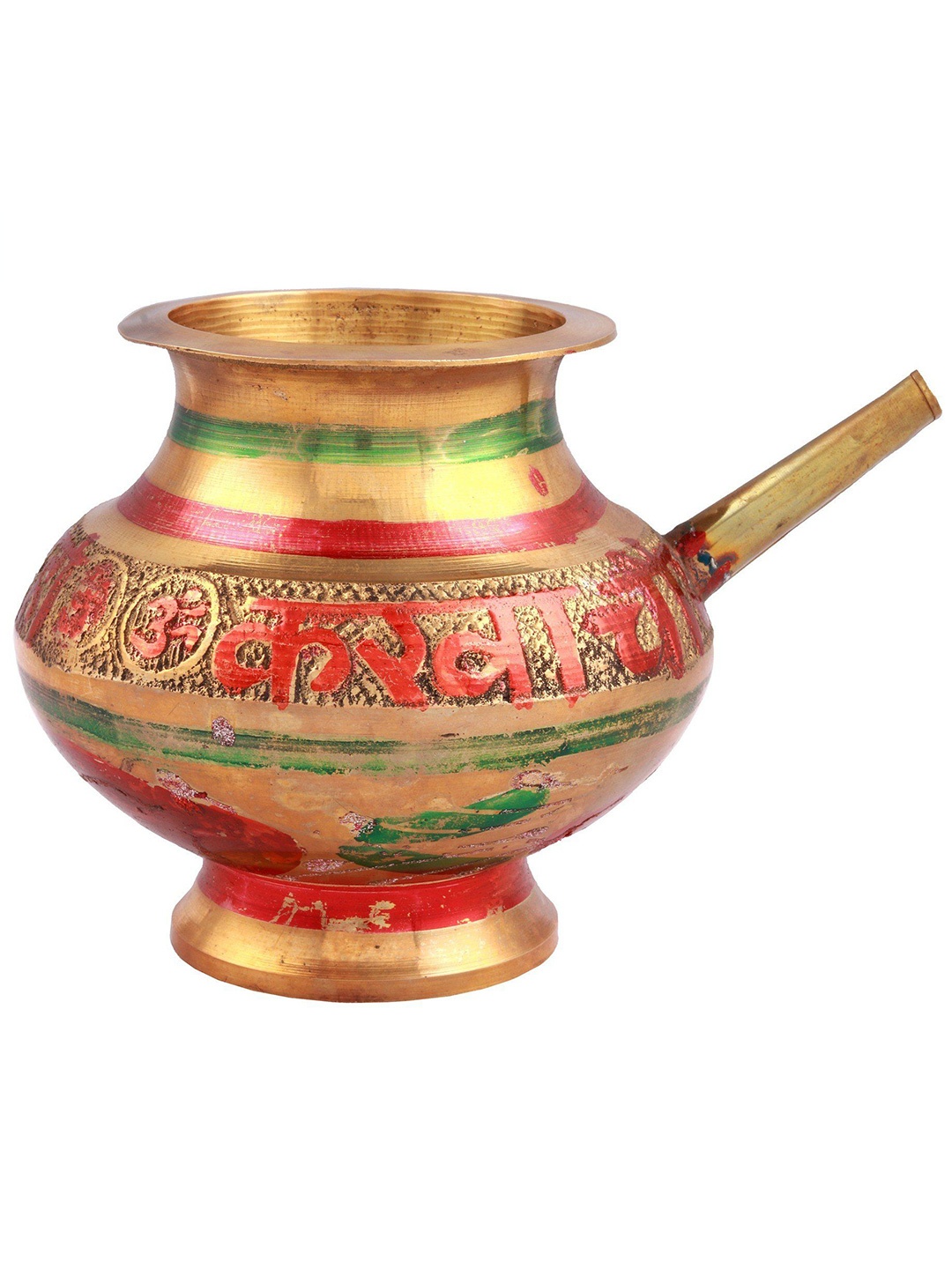 Exotic India 3" Brass Karva Chauth Kalash (Marked with Sada Suhagan Raho) - Made In India, Gold
Exotic India 3" Brass Karva Chauth Kalash (Marked with Sada Suhagan Raho) - Made In India, Gold