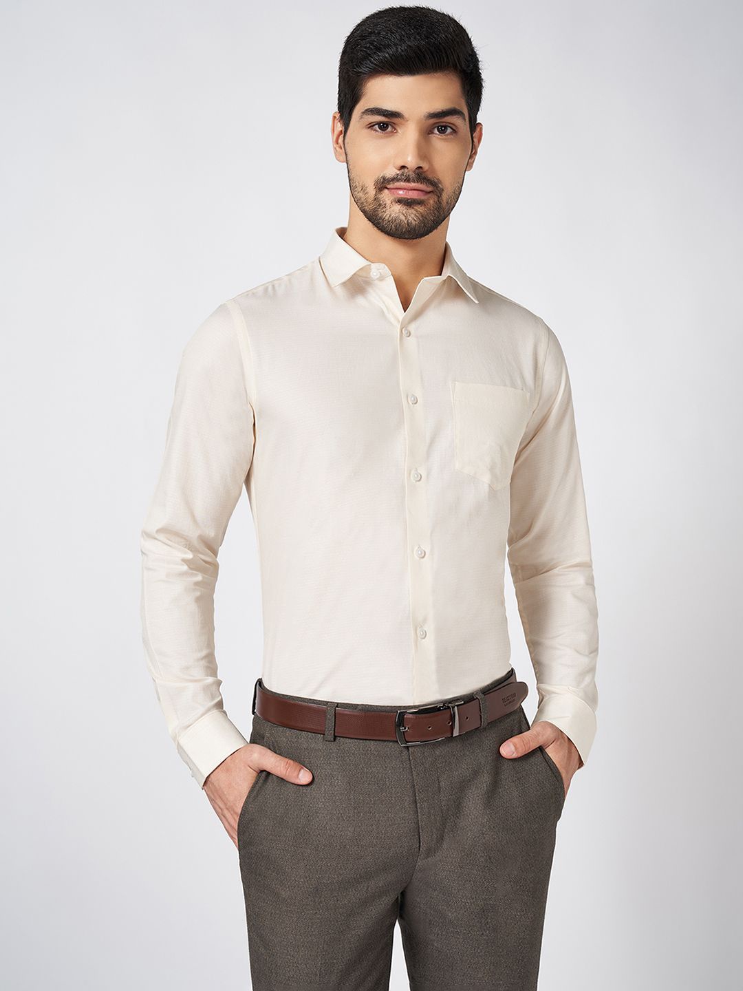 Peregrine by Pantaloons Men Spread Collar Solid Cotton Slim Fit Formal Shirt, Yellow
Peregrine by Pantaloons Men Spread Collar Solid Cotton Slim Fit Formal Shirt, Yellow
