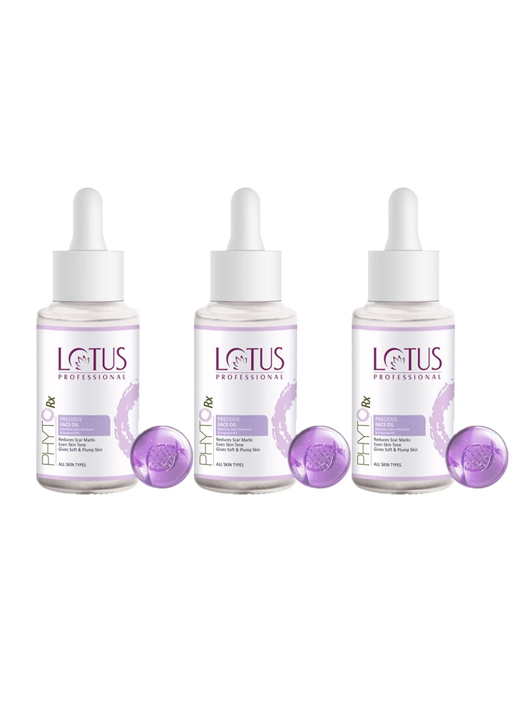 Lotus Professional 3Pcs PhytoRx Precious Face Oil - Reduces Scar Marks - 28ml each, Purple
Lotus Professional 3Pcs PhytoRx Precious Face Oil - Reduces Scar Marks - 28ml each, Purple