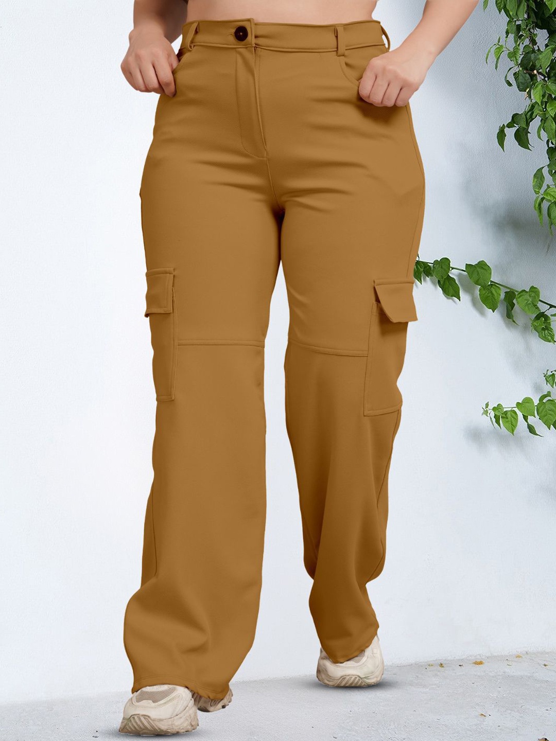 BAESD Women Relaxed Straight Leg Loose Fit High-Rise Easy Wash Cargos Trousers, Khaki
BAESD Women Relaxed Straight Leg Loose Fit High-Rise Easy Wash Cargos Trousers, Khaki