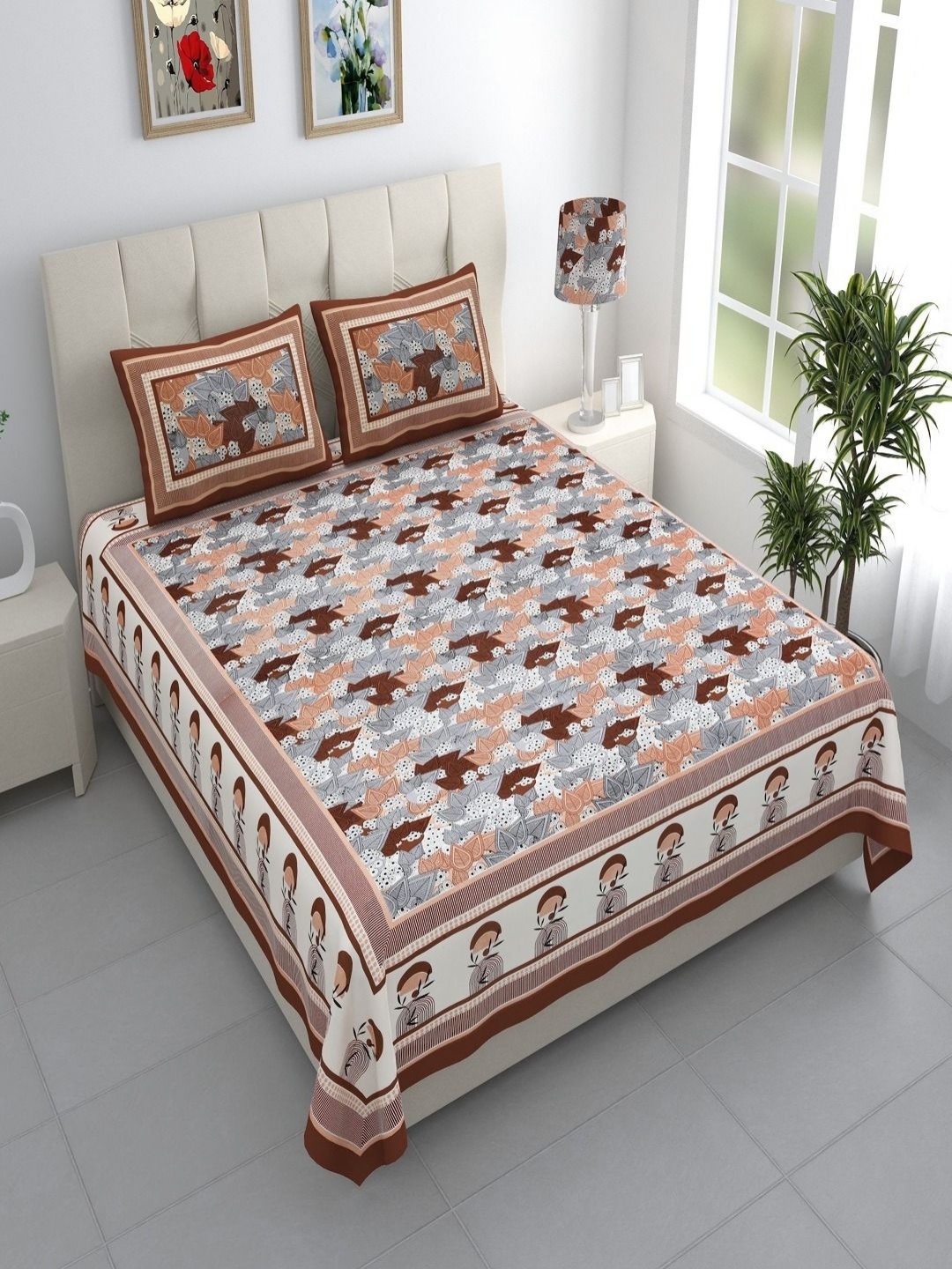Bombay Spreads Maroon & White Floral 144 TC King Bedsheet with 2 Pillow Covers
Bombay Spreads Maroon & White Floral 144 TC King Bedsheet with 2 Pillow Covers