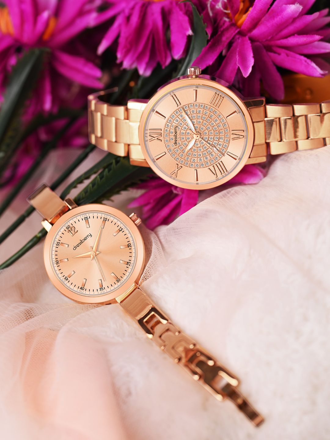 DressBerry Women Dial & Bracelet Style Straps Analogue Watch DBWatchP2-06, Rose gold
DressBerry Women Dial & Bracelet Style Straps Analogue Watch DBWatchP2-06, Rose gold