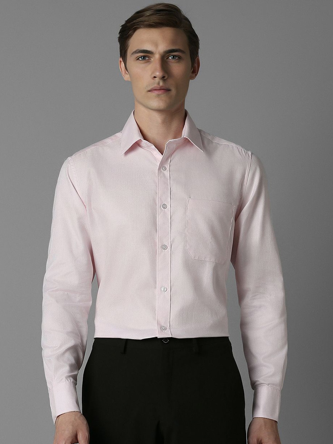 Louis Philippe Men Classic Spread Collar Geometric Printed Cotton Formal Shirt, Pink
Louis Philippe Men Classic Spread Collar Geometric Printed Cotton Formal Shirt, Pink