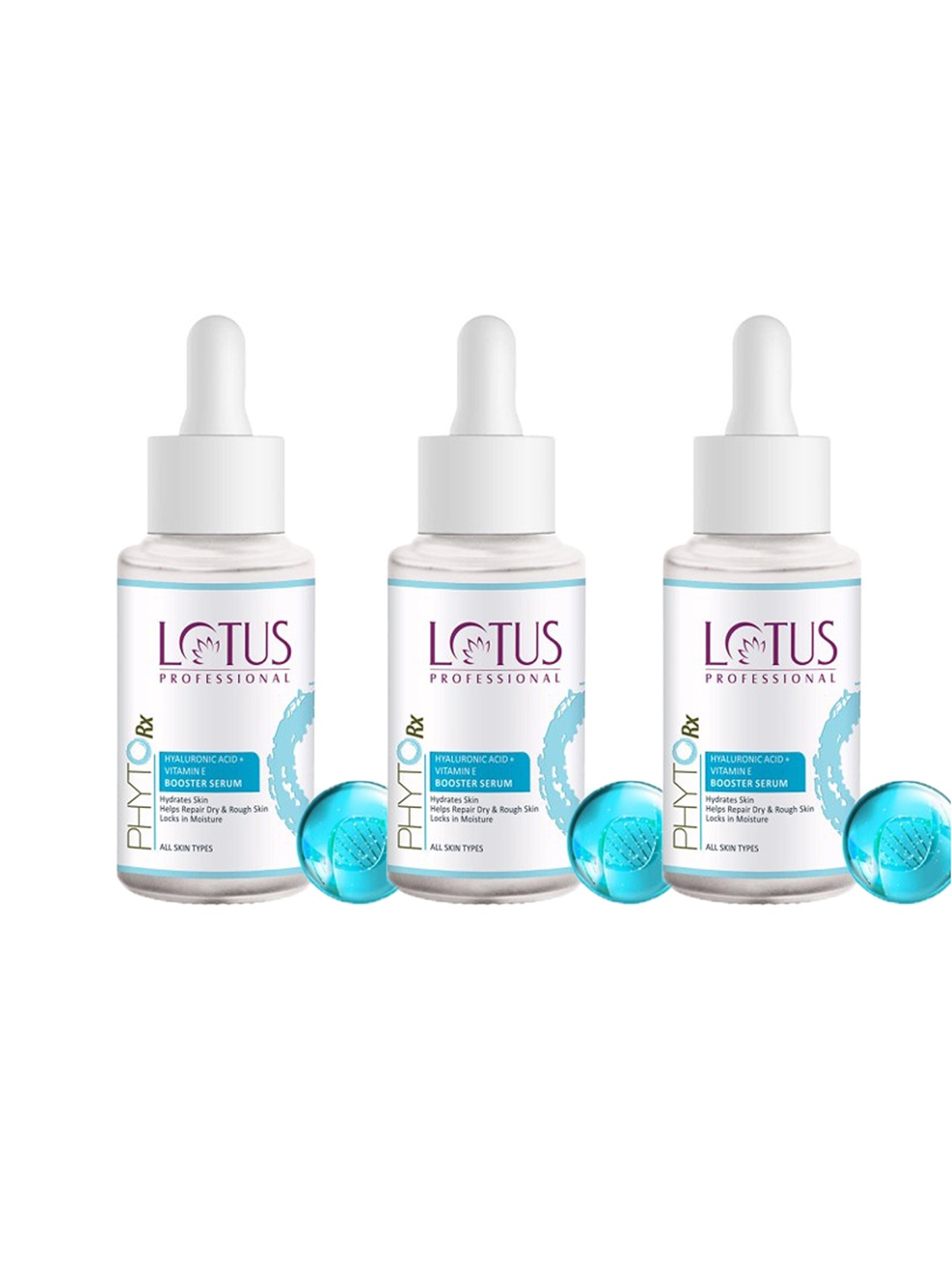 Lotus Professional Set Of 3 PhytoRx Hyaluronic Acid + Vitamin E Booster Serum - 30ml Each, Blue
Lotus Professional Set Of 3 PhytoRx Hyaluronic Acid + Vitamin E Booster Serum - 30ml Each, Blue