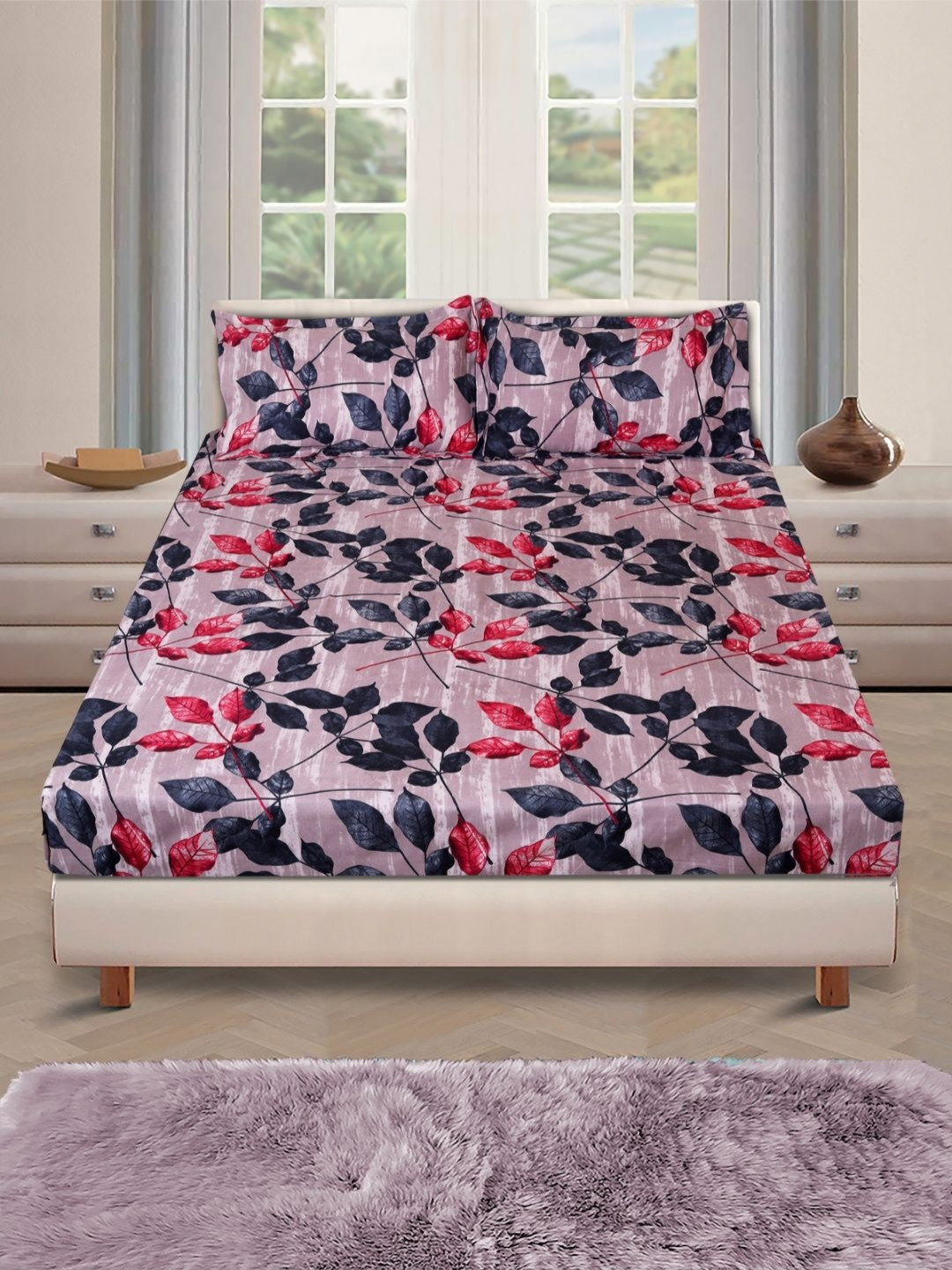 Myntra Elegant Homes Beige & Grey Floral Microfiber 160TC Queen Bedsheet & 2 Pillow Covers
Myntra Elegant Homes Beige & Grey Floral Microfiber 160TC Queen Bedsheet & 2 Pillow Covers