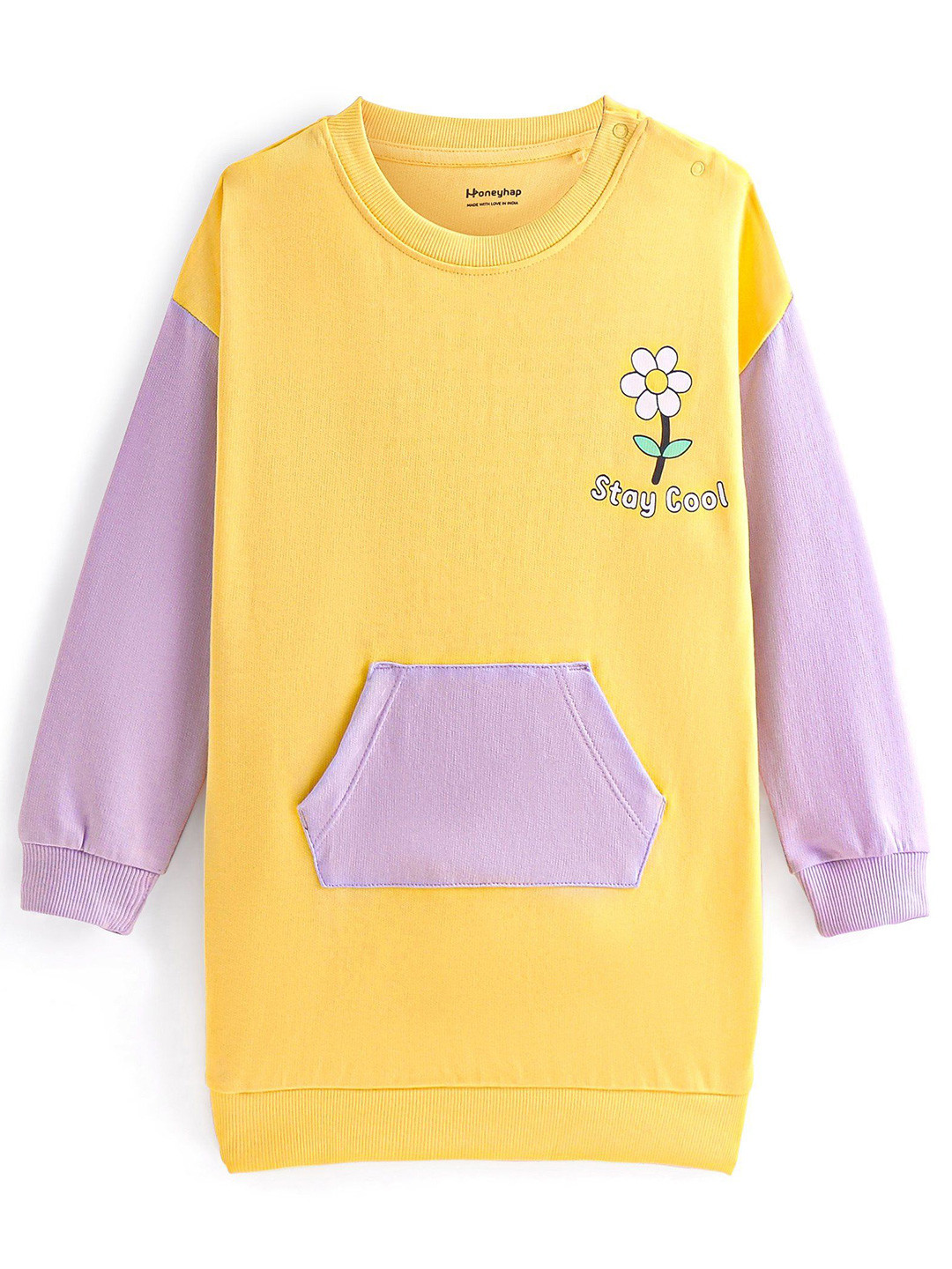 Honeyhap Girls Printed Dress, Yellow 
Honeyhap Girls Printed Dress, Yellow