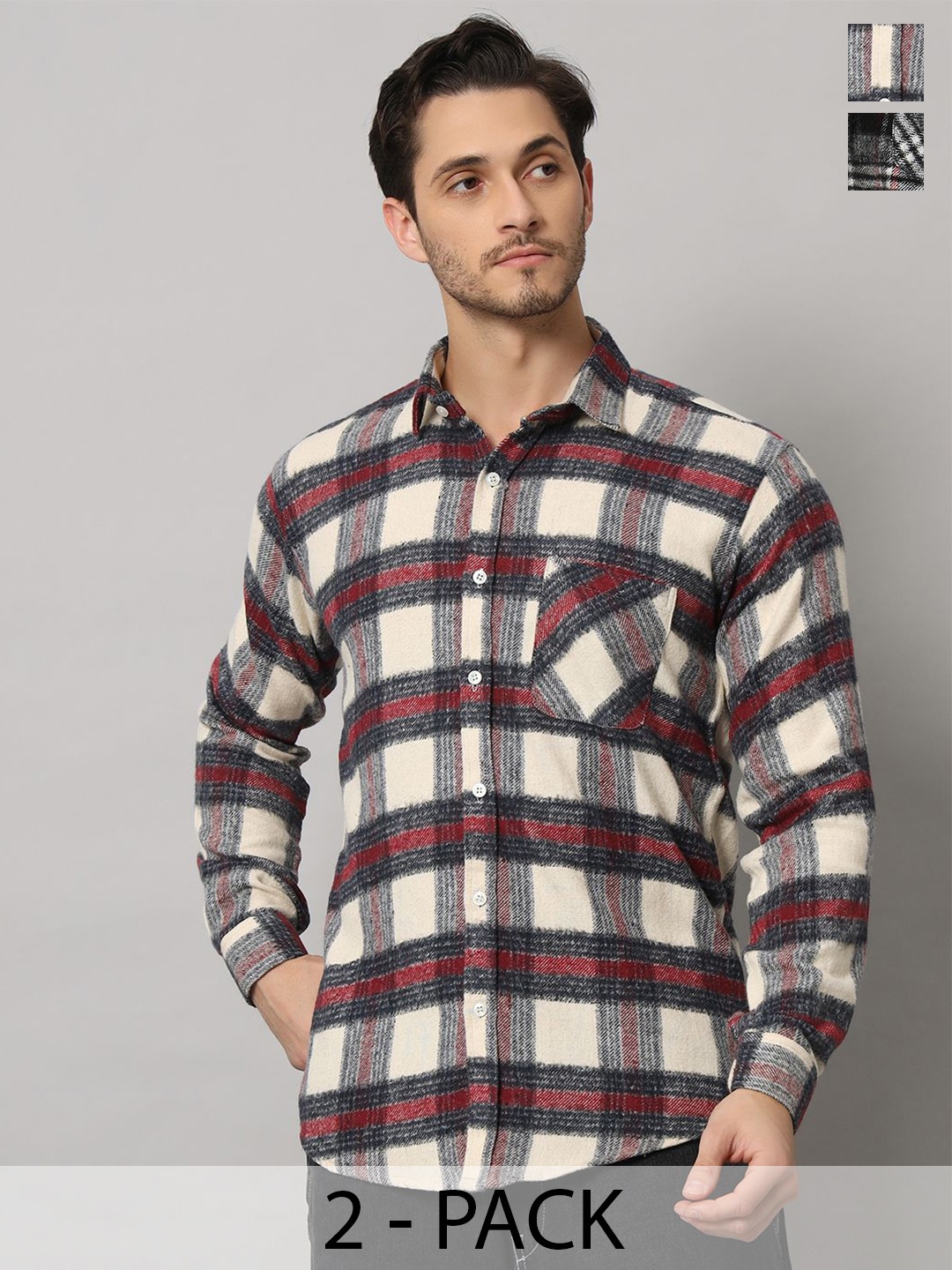 Bigreams Men Comfort Spread Collar Tartan Checked Cotton Slim Fit Casual Shirt, Black
Bigreams Men Comfort Spread Collar Tartan Checked Cotton Slim Fit Casual Shirt, Black