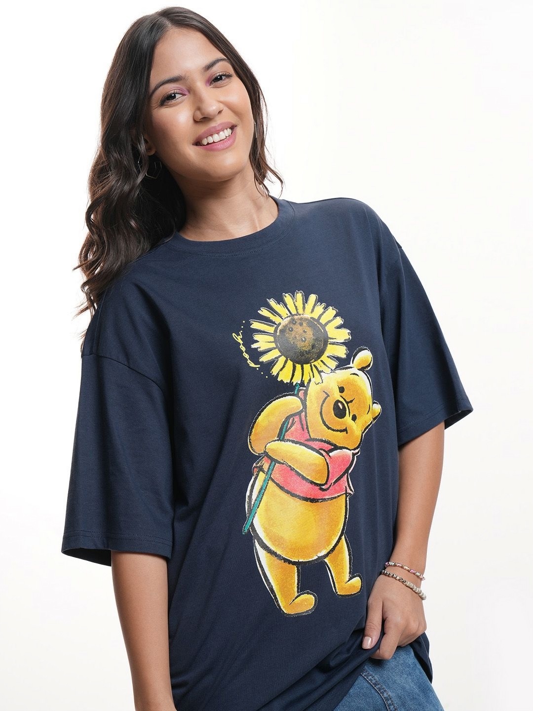 Tokyo Talkies Women Disney Winnie The Pooh Graphic Printed Oversized Cotton Tshirt, Navy blue
Tokyo Talkies Women Disney Winnie The Pooh Graphic Printed Oversized Cotton Tshirt, Navy blue