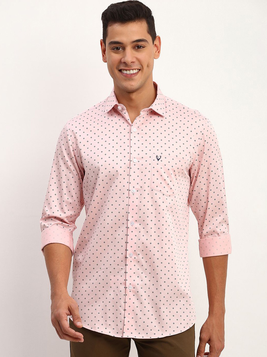 Allen Solly Men Spread Collar Micro Ditsy Printed Cotton Slim Fit Casual Shirt, Pink
Allen Solly Men Spread Collar Micro Ditsy Printed Cotton Slim Fit Casual Shirt, Pink