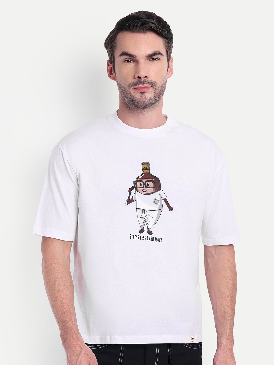 BOLLYWOO.OOO Unisex Bio Finish Graphic Printed Round Neck Cotton Oversized T-shirt, White
BOLLYWOO.OOO Unisex Bio Finish Graphic Printed Round Neck Cotton Oversized T-shirt, White