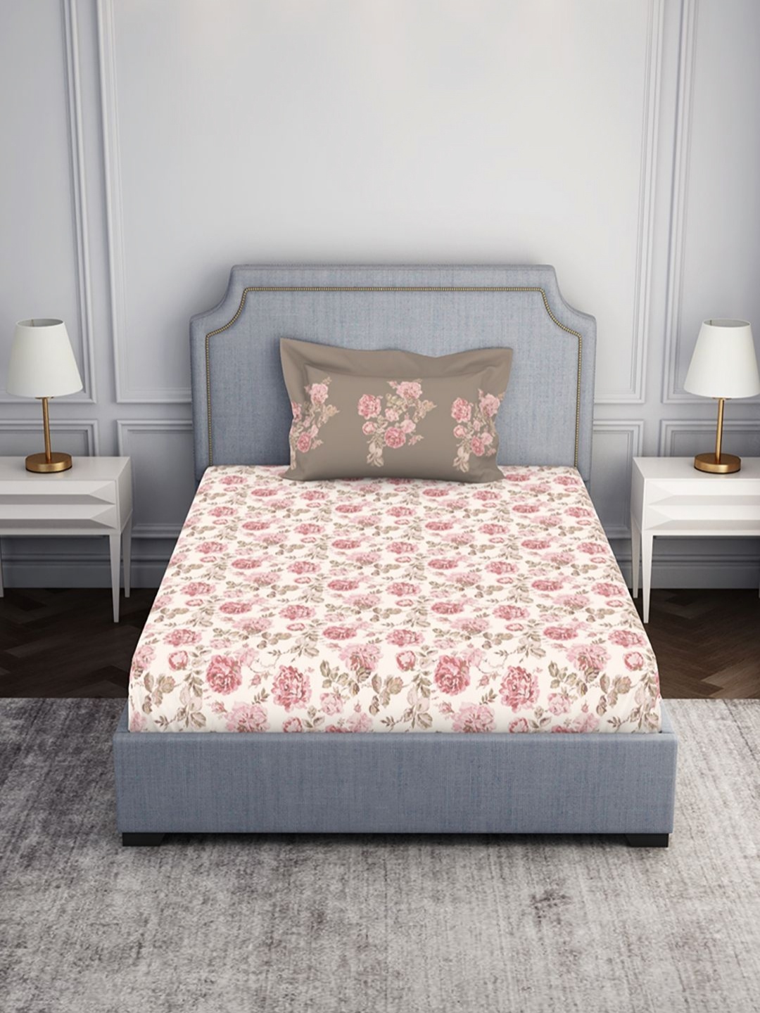 SPACES Atrium2024 Pink & Green Floral Pure Cotton 144 TC Single Bedsheet & 1 Pillow Cover
SPACES Atrium2024 Pink & Green Floral Pure Cotton 144 TC Single Bedsheet & 1 Pillow Cover
