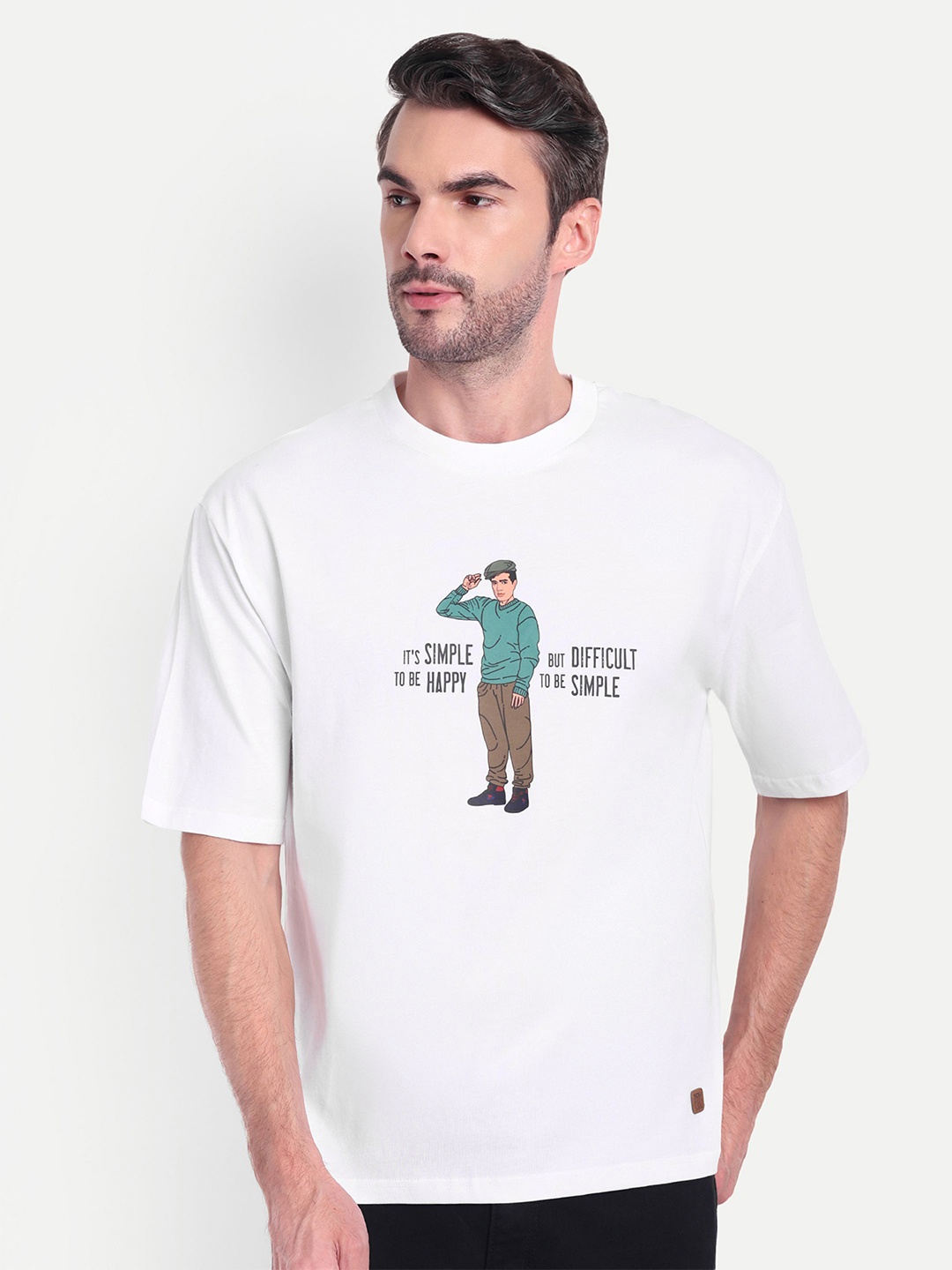 BOLLYWOO.OOO Unisex Bio Finish Graphic Printed Round Neck Cotton Oversized T-shirt, White
BOLLYWOO.OOO Unisex Bio Finish Graphic Printed Round Neck Cotton Oversized T-shirt, White