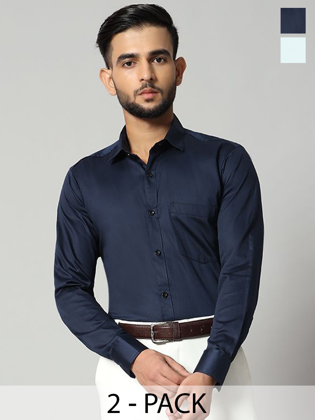 Bigreams Men Comfort Spread Collar Solid Cotton Slim Fit Formal Shirt, Navy blue
Bigreams Men Comfort Spread Collar Solid Cotton Slim Fit Formal Shirt, Navy blue