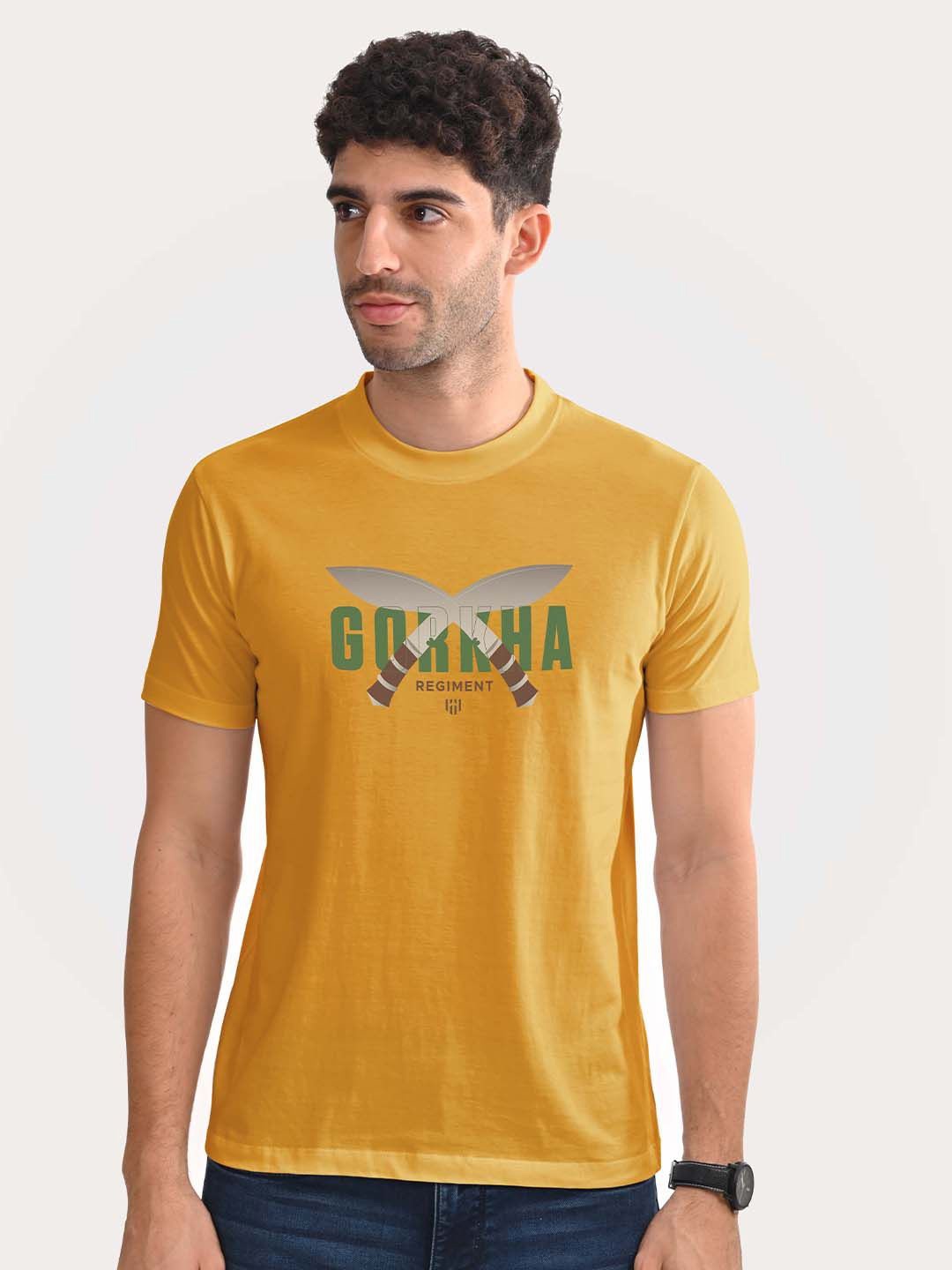 Aero Armour Unisex Typography Printed Round Neck Cotton T-shirt, Yellow
Aero Armour Unisex Typography Printed Round Neck Cotton T-shirt, Yellow