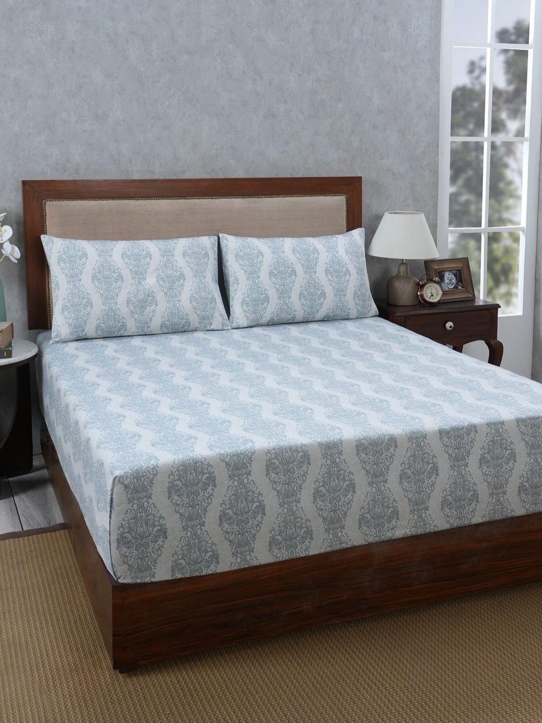 MASPAR PBS Renaissance Bellissimo Blue Printed 400TC Cotton King Bedsheet & Pillow Cover
MASPAR PBS Renaissance Bellissimo Blue Printed 400TC Cotton King Bedsheet & Pillow Cover