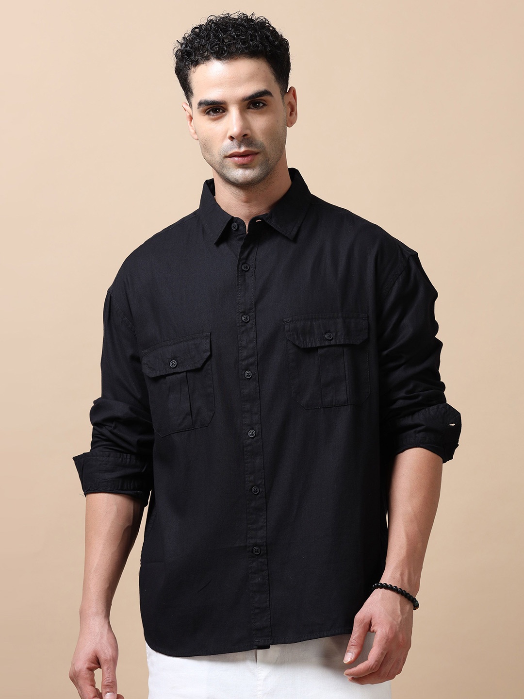 SILISOUL Men Relaxed Spread Collar Solid Cotton Relaxed Fit Casual Shirt, Black
SILISOUL Men Relaxed Spread Collar Solid Cotton Relaxed Fit Casual Shirt, Black