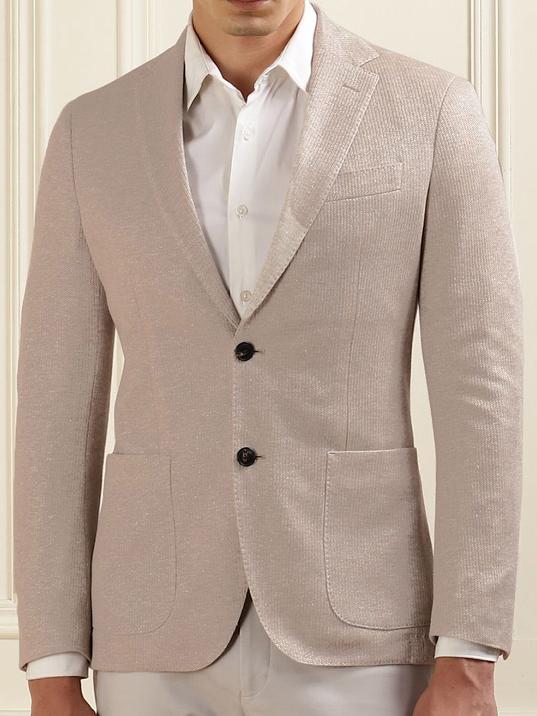 HACKETT LONDON Slim-Fit Textured Notched Lapel Collar Single Breasted Linen Formal Blazer, Taupe
HACKETT LONDON Slim-Fit Textured Notched Lapel Collar Single Breasted Linen Formal Blazer, Taupe