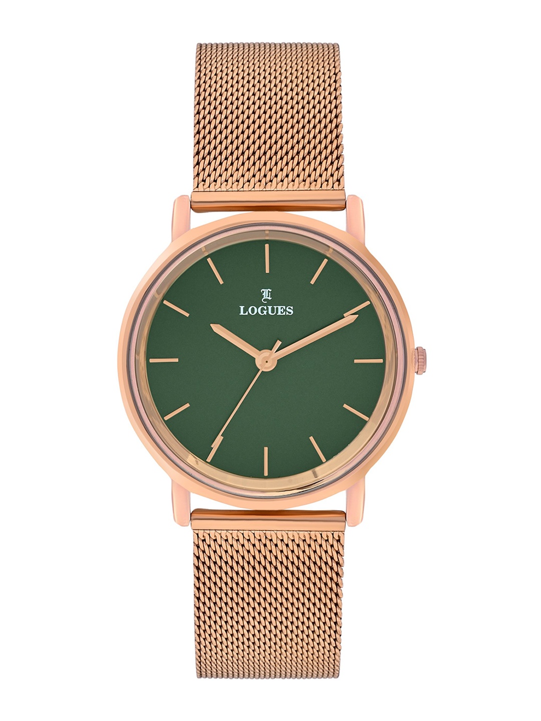 L LOGUES Unisex Brass Dial & Bracelet Style Straps Analogue Watch P E-953 WZ-10, Green
L LOGUES Unisex Brass Dial & Bracelet Style Straps Analogue Watch P E-953 WZ-10, Green