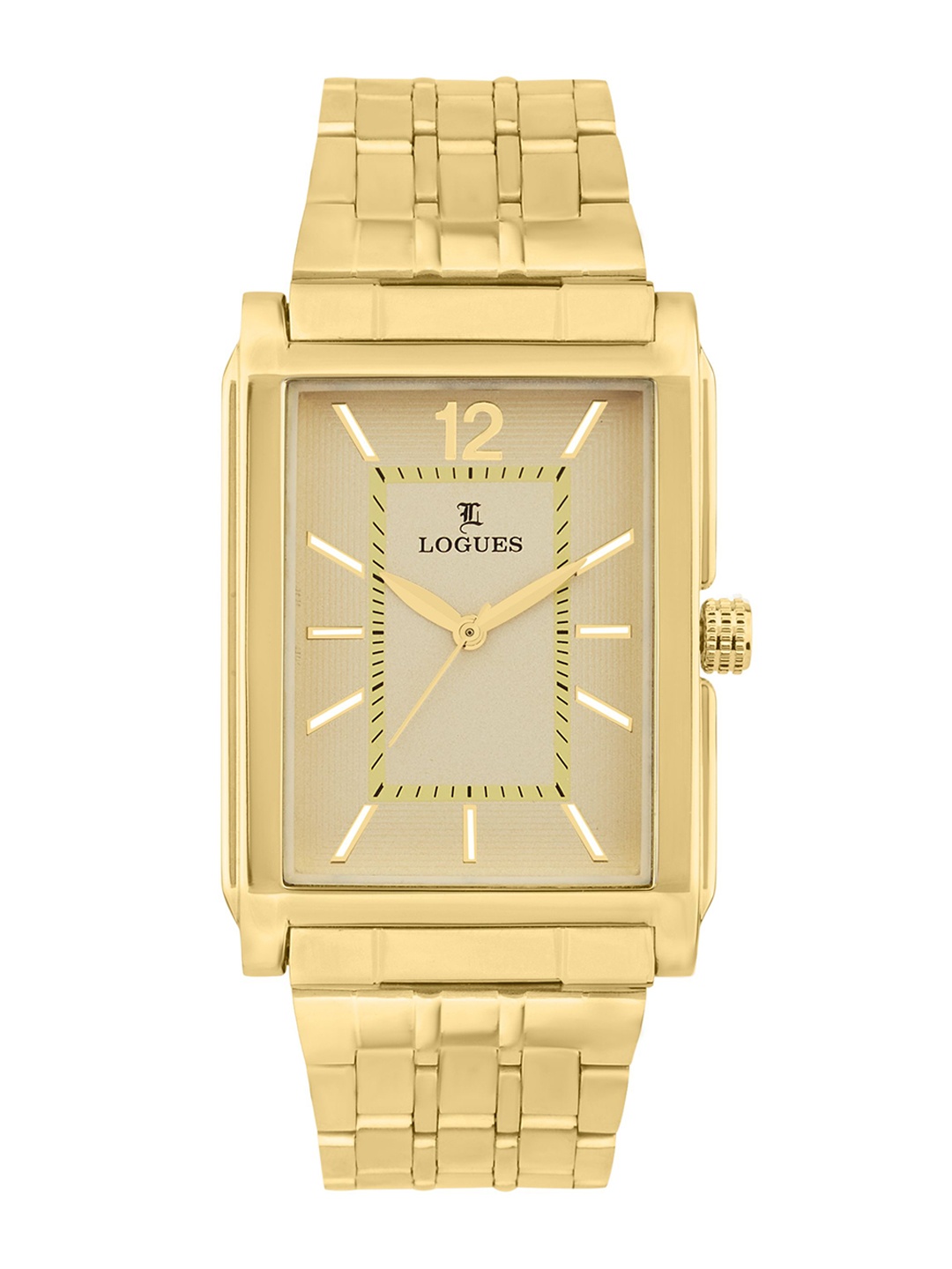 L LOGUES Men Brass Dial & Bracelet Style Straps Analogue Watch G E-459 YM-13, Gold
L LOGUES Men Brass Dial & Bracelet Style Straps Analogue Watch G E-459 YM-13, Gold
