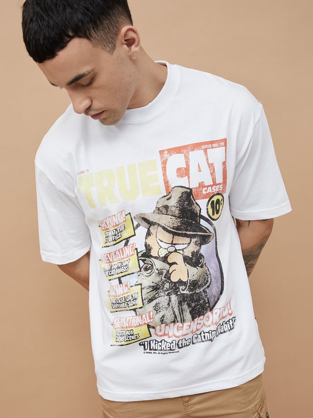 Fame Forever by Lifestyle Men Graphic Printed Round Neck Cotton Oversized T-shirt, White
Fame Forever by Lifestyle Men Graphic Printed Round Neck Cotton Oversized T-shirt, White