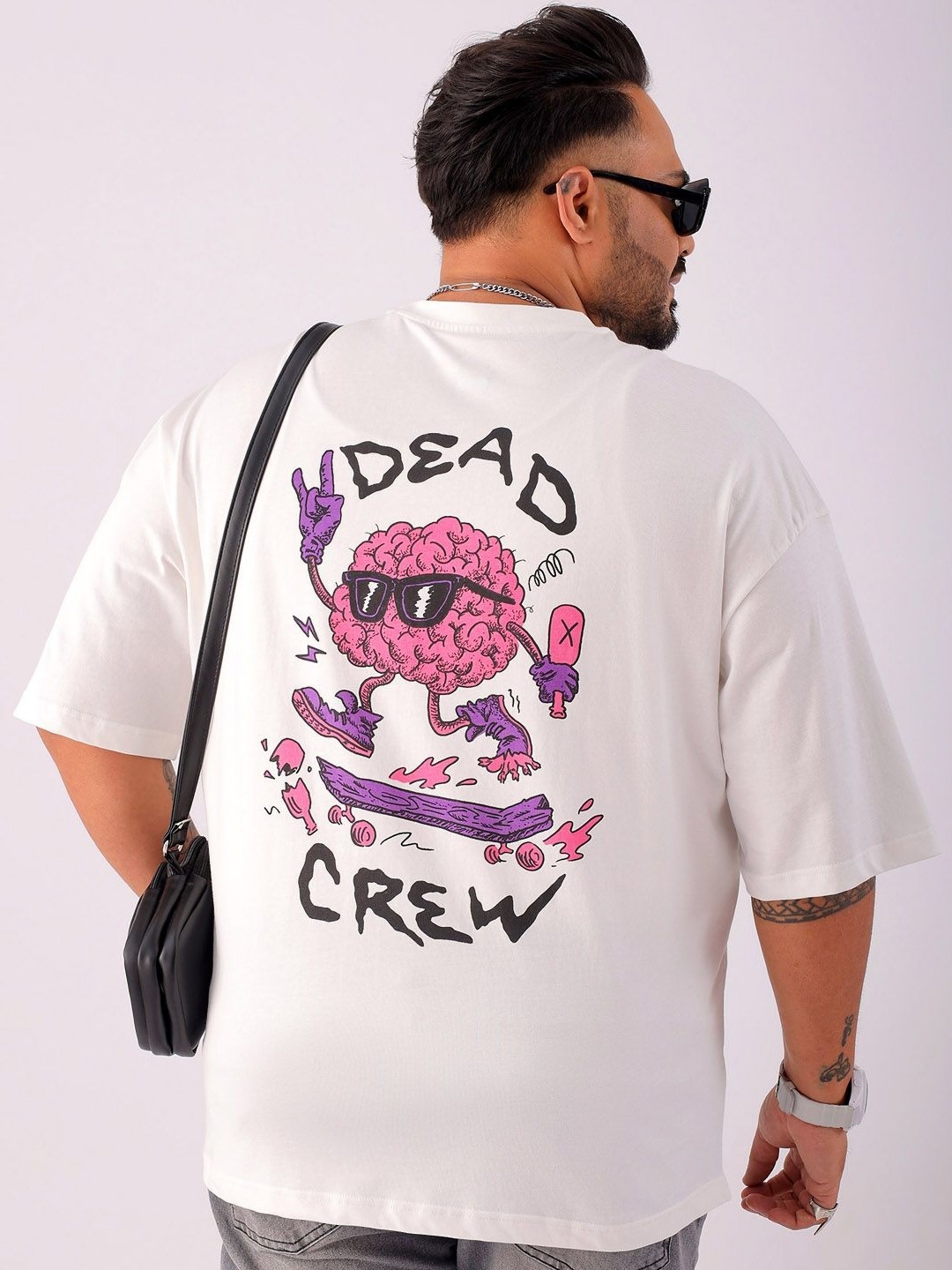 Hardsoda by The Indian Garage Co Men Plus Size Graphic Printed Round Neck Cotton Relaxed Fit T-shirt, White
Hardsoda by The Indian Garage Co Men Plus Size Graphic Printed Round Neck Cotton Relaxed Fit T-shirt, White