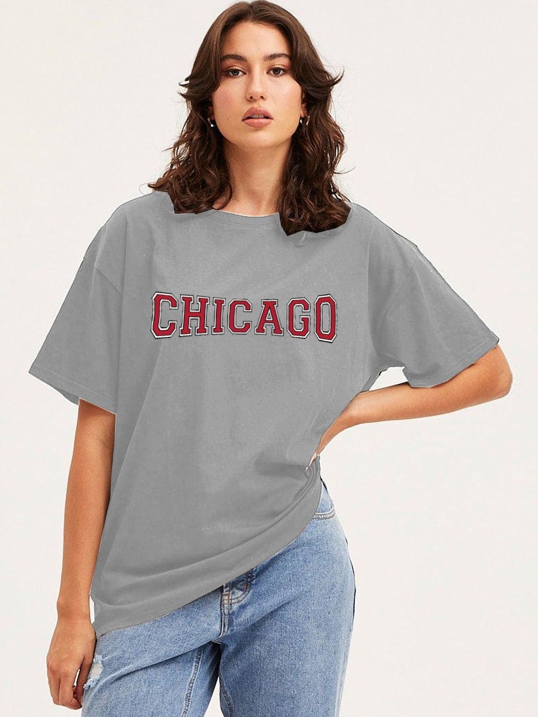 CLAFOUTIS Women Typography Printed Round Neck Cotton Relaxed Fit T-shirt, Grey
CLAFOUTIS Women Typography Printed Round Neck Cotton Relaxed Fit T-shirt, Grey