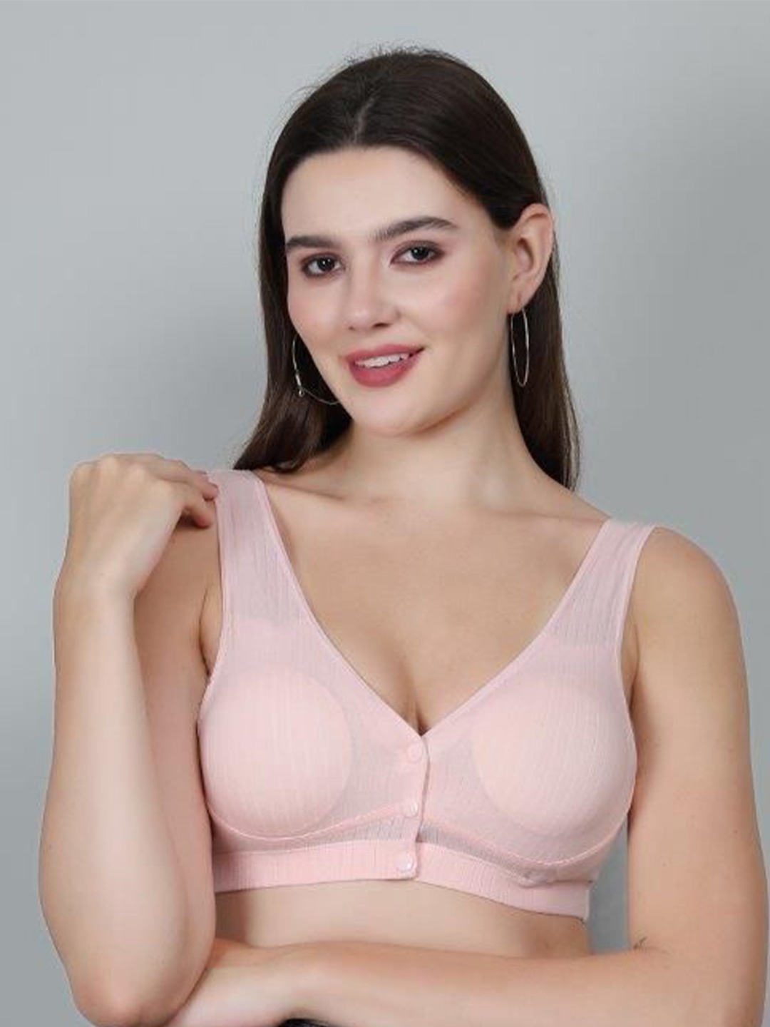 Fabme Women's Full Coverage Heavily Padded Stripe Self Design Front Closure Maternity Bra, Pink
Fabme Women's Full Coverage Heavily Padded Stripe Self Design Front Closure Maternity Bra, Pink