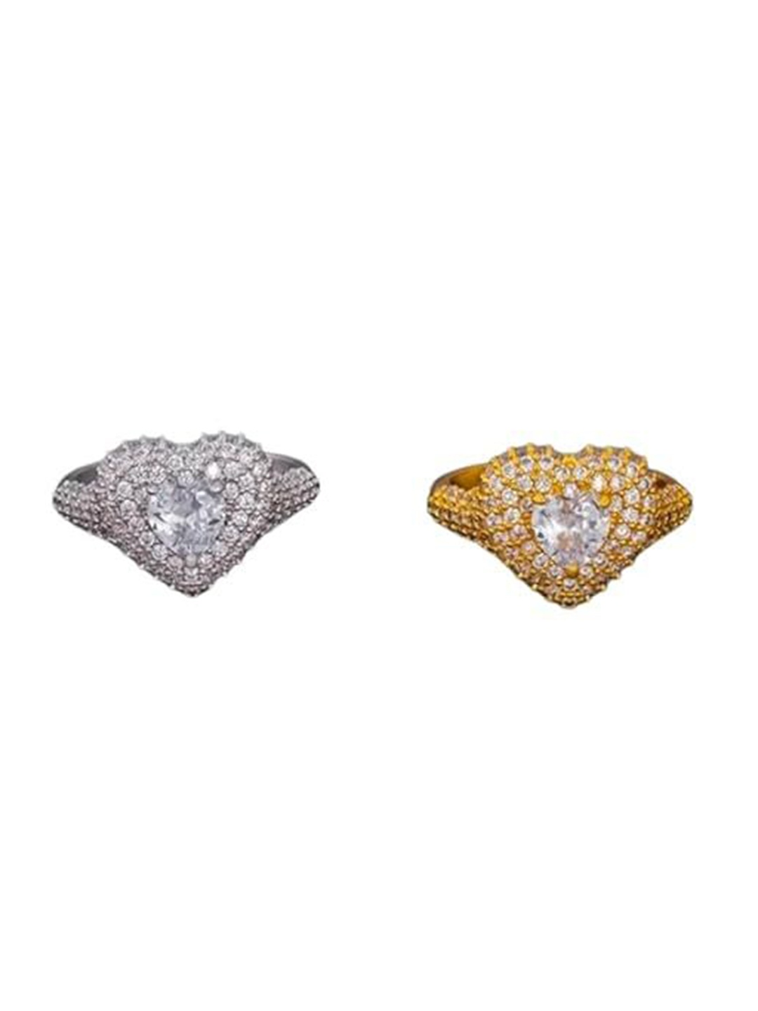 V FASHION JEWELLERY Set Of 2 Stainless Steel Gold & Sliver Plated Adjustable Finger Rings
V FASHION JEWELLERY Set Of 2 Stainless Steel Gold & Sliver Plated Adjustable Finger Rings