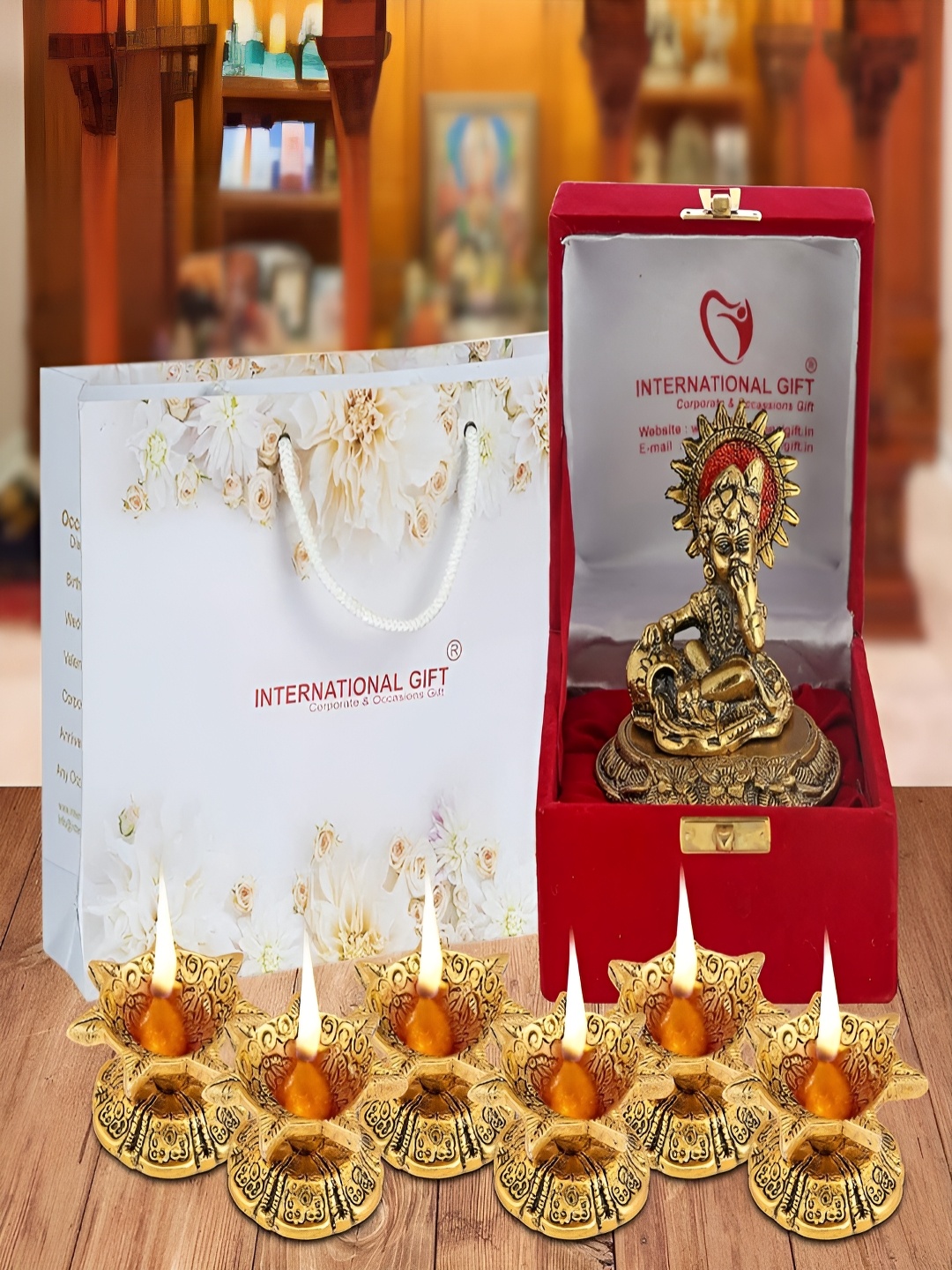 INTERNATIONAL GIFT GoldToned and Red 7 Pieces Laddu Gopal God Idol With Jyoti Diya, Gold
INTERNATIONAL GIFT GoldToned and Red 7 Pieces Laddu Gopal God Idol With Jyoti Diya, Gold